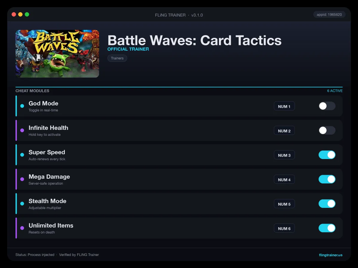 Battle Waves: Card Tactics Trainer interface