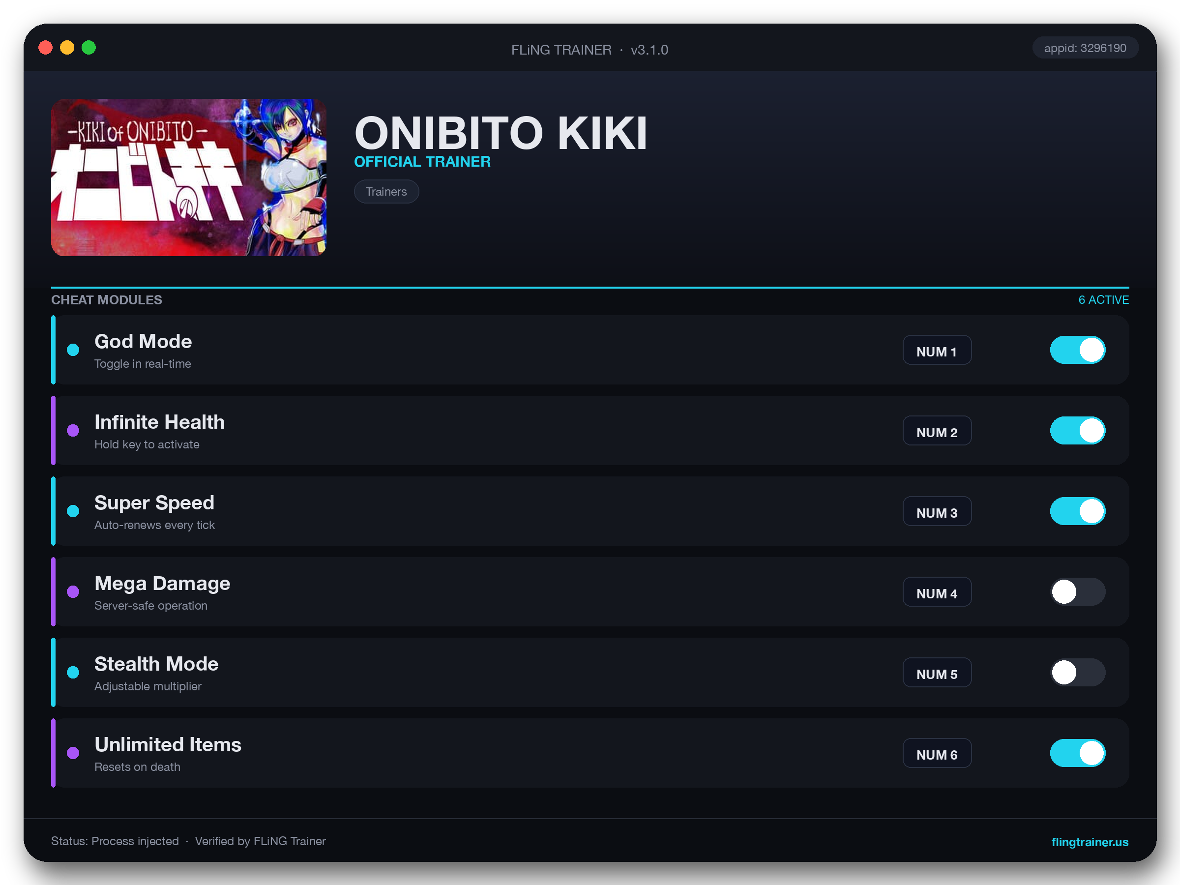 ONIBITO KIKI Trainer interface