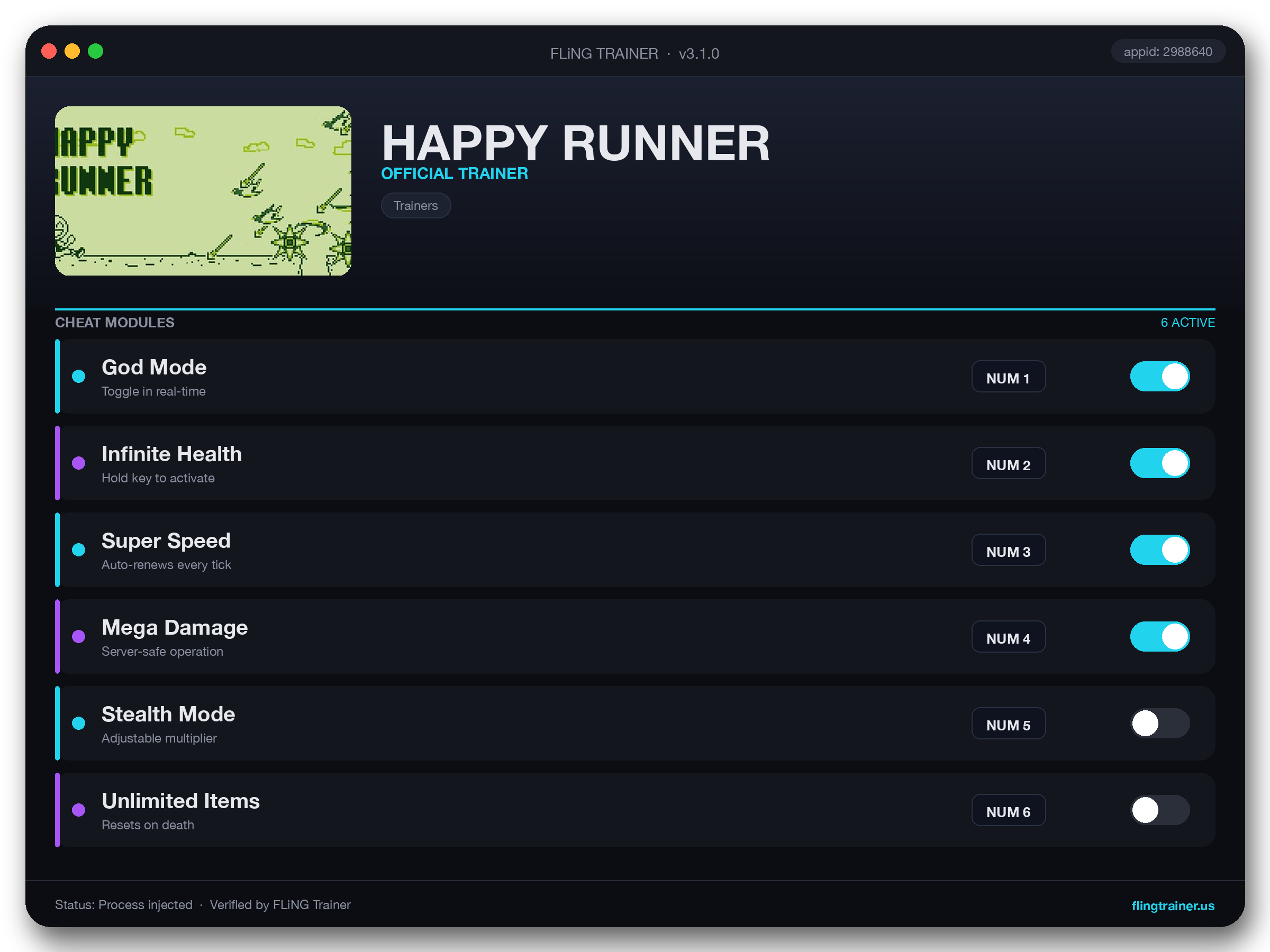 HAPPY RUNNER Trainer interface