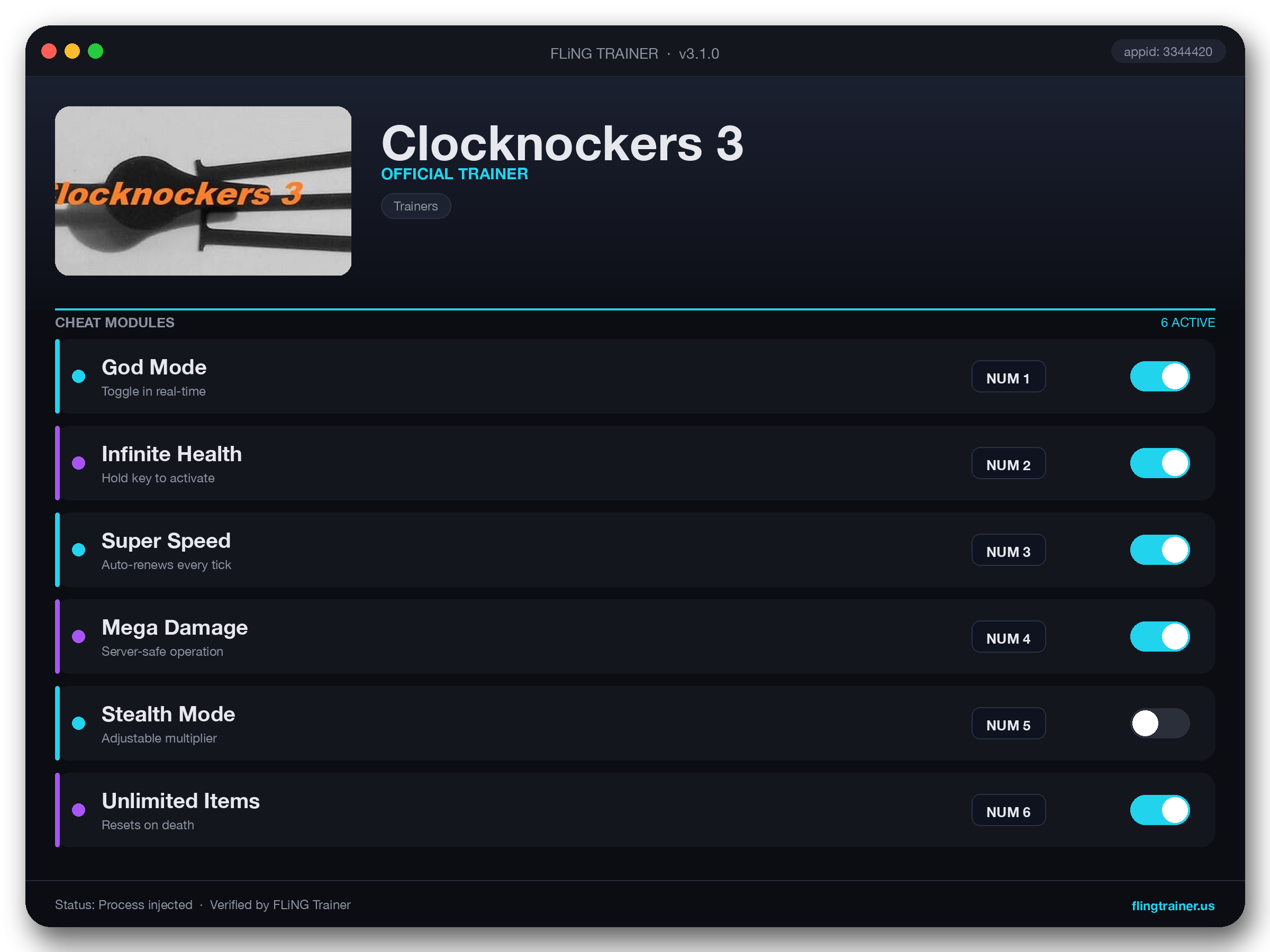 Clocknockers 3 Trainer interface