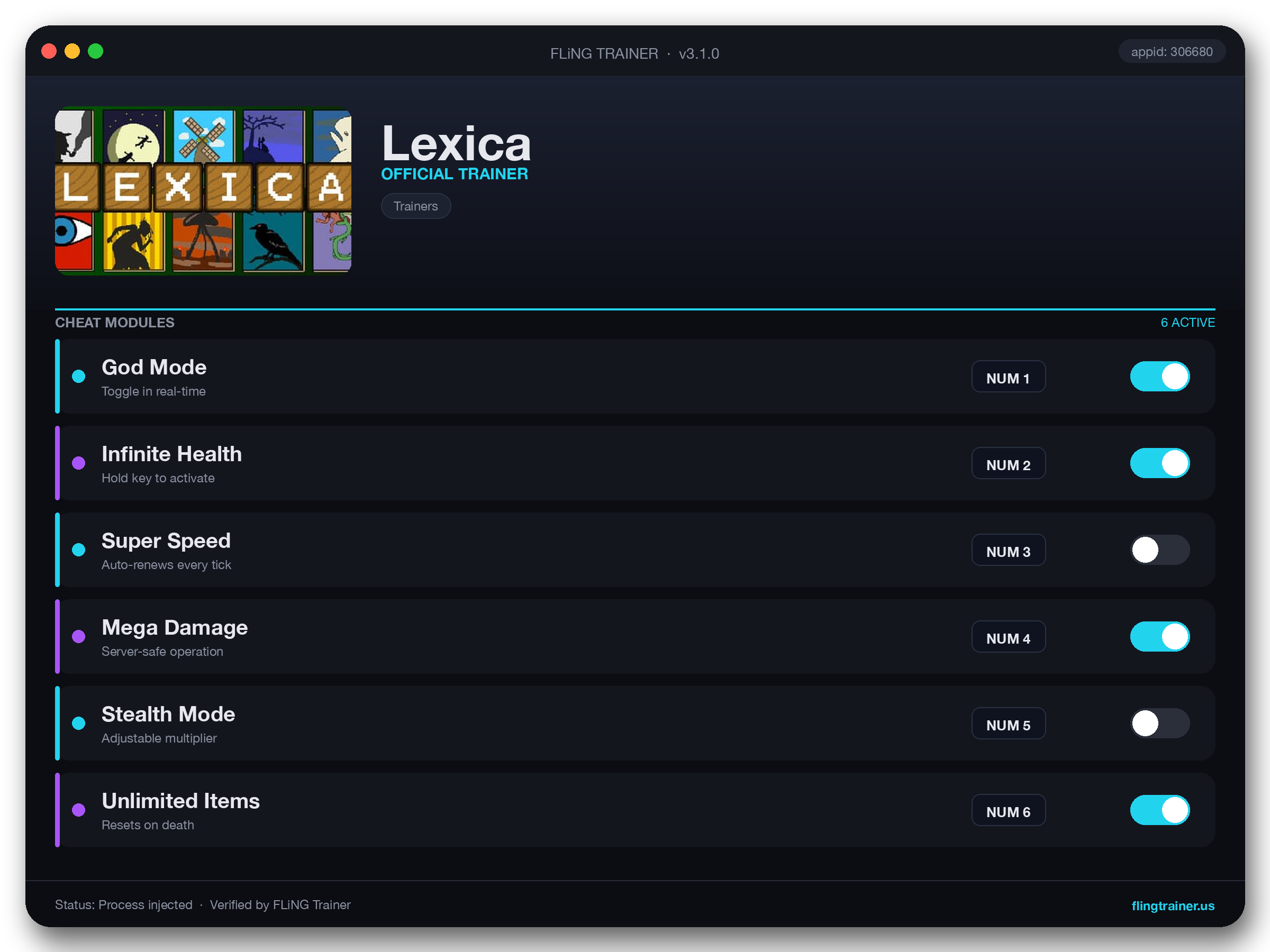 Lexica Trainer interface