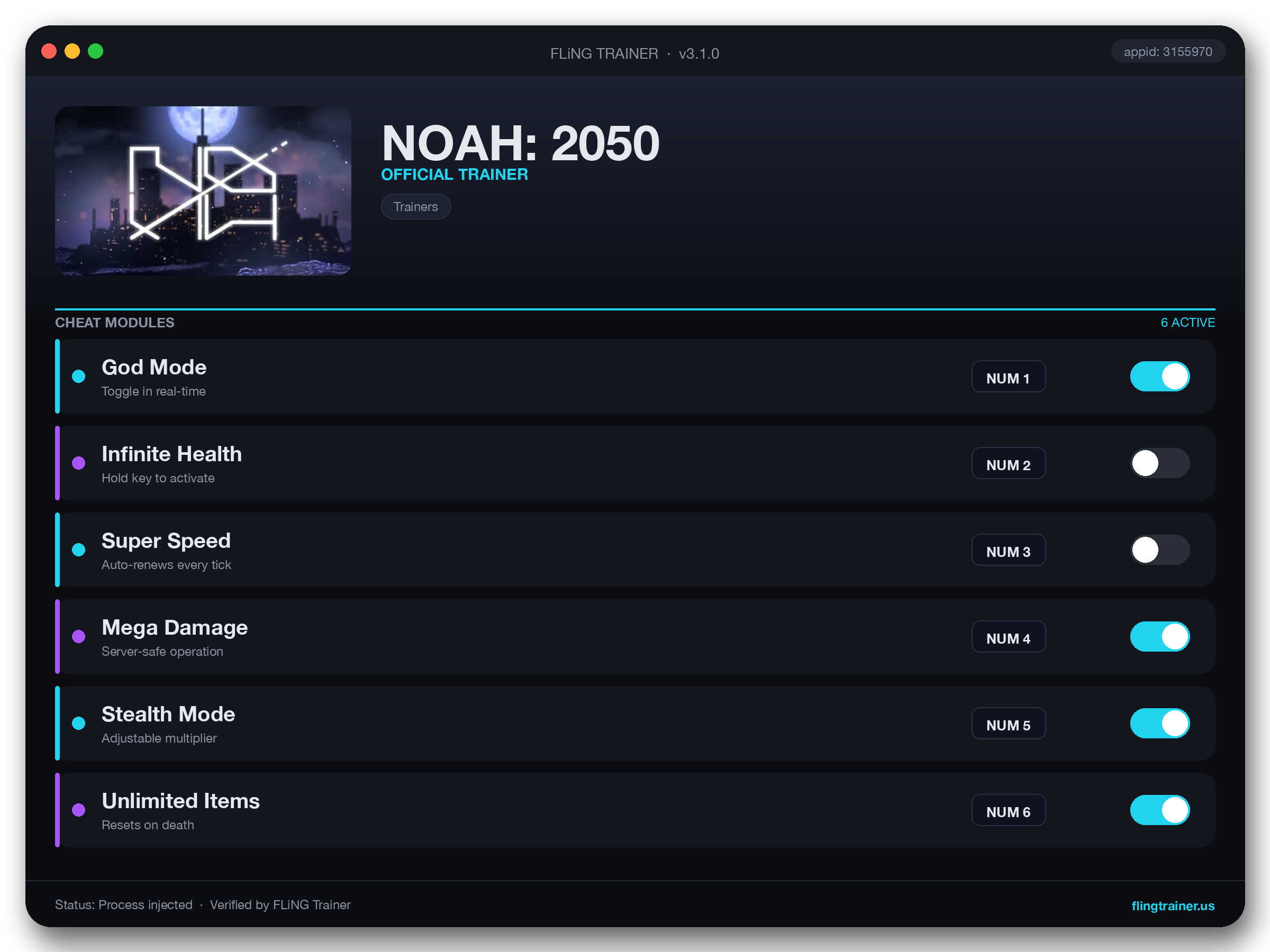 NOAH: 2050 Trainer interface