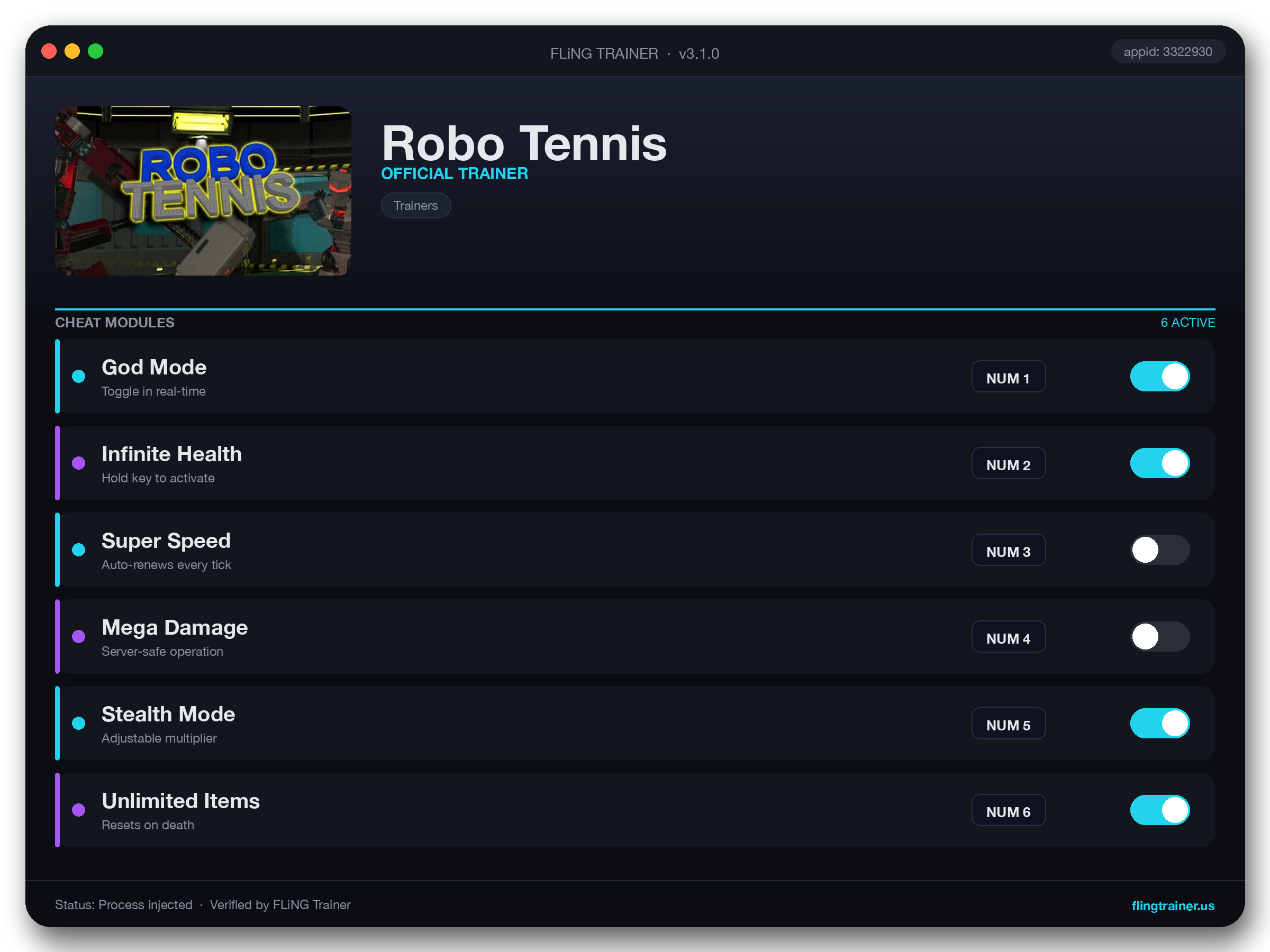 Robo Tennis Trainer interface