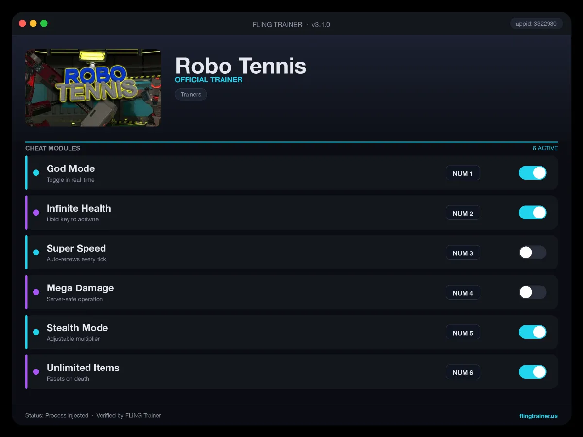Robo Tennis Trainer interface