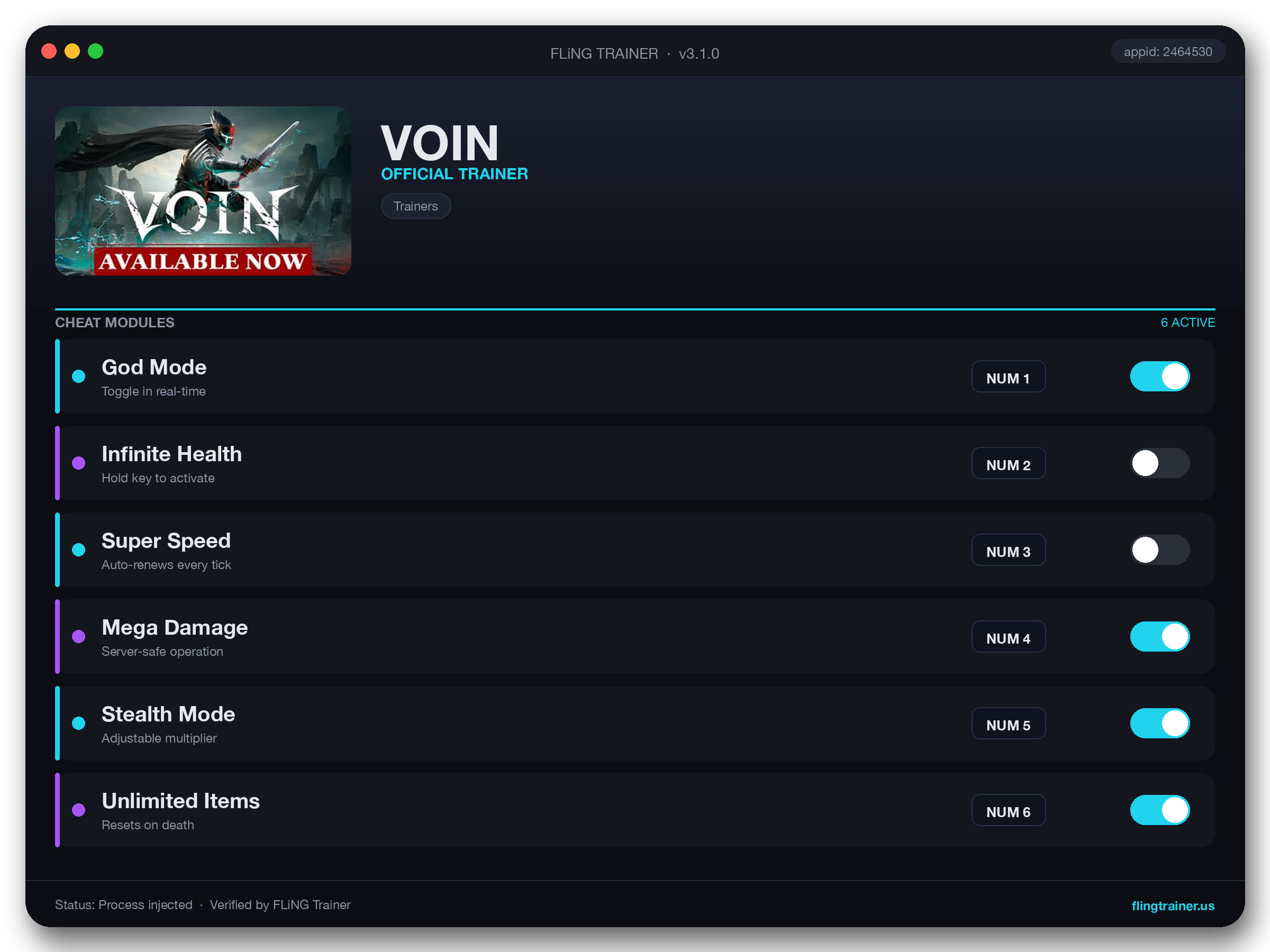 VOIN Trainer interface