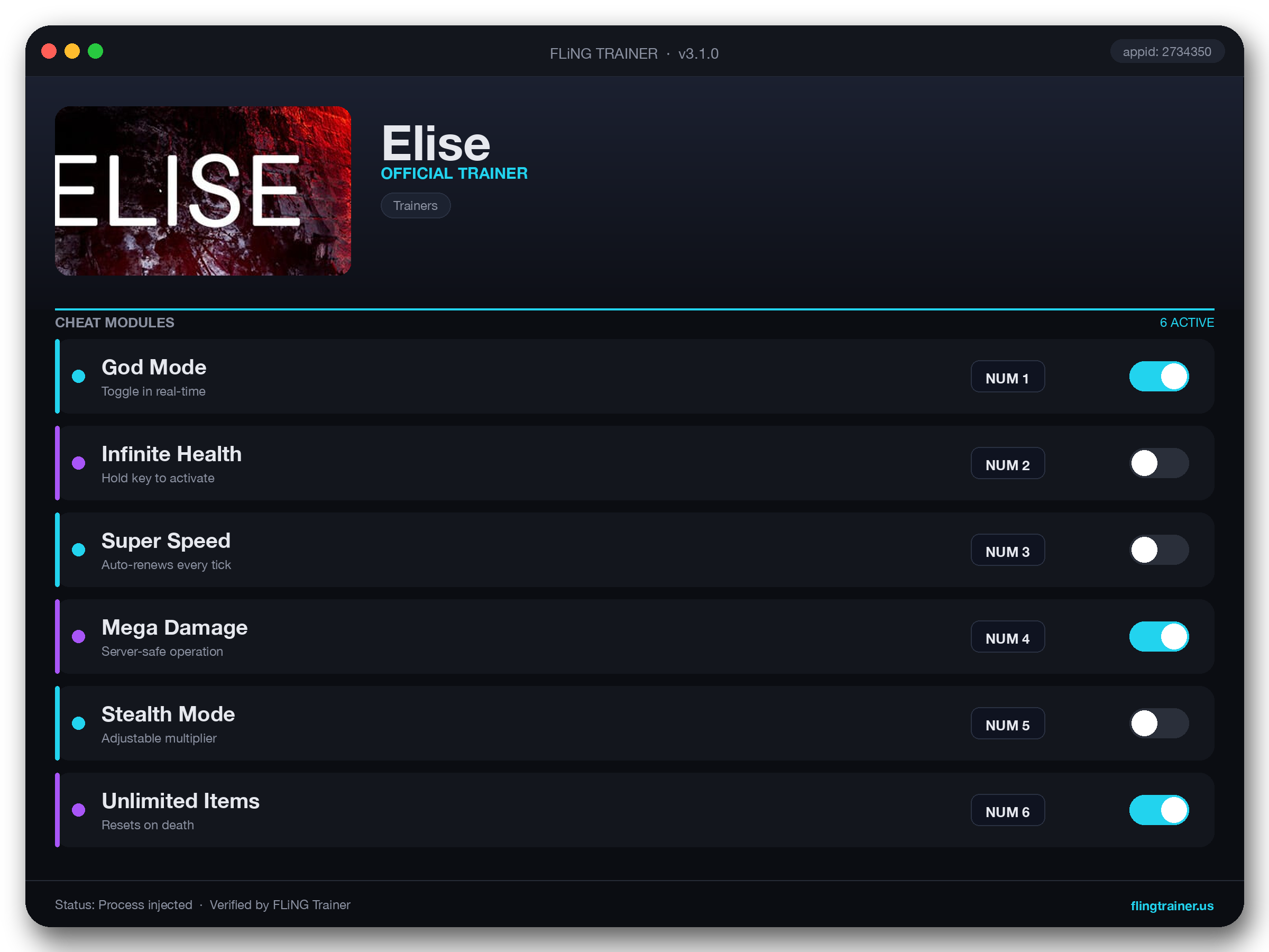 Elise Trainer interface