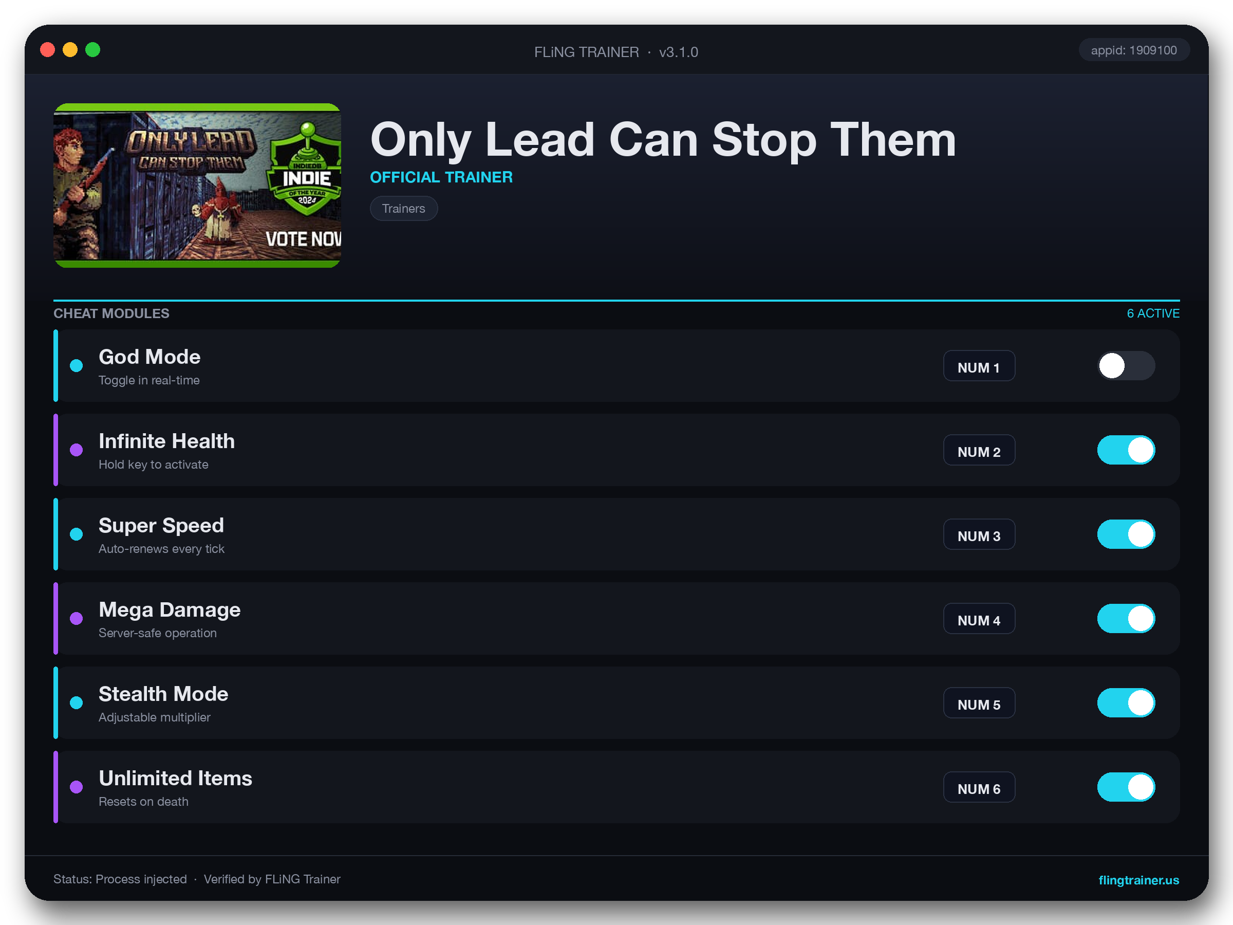 Only Lead Can Stop Them Trainer interface