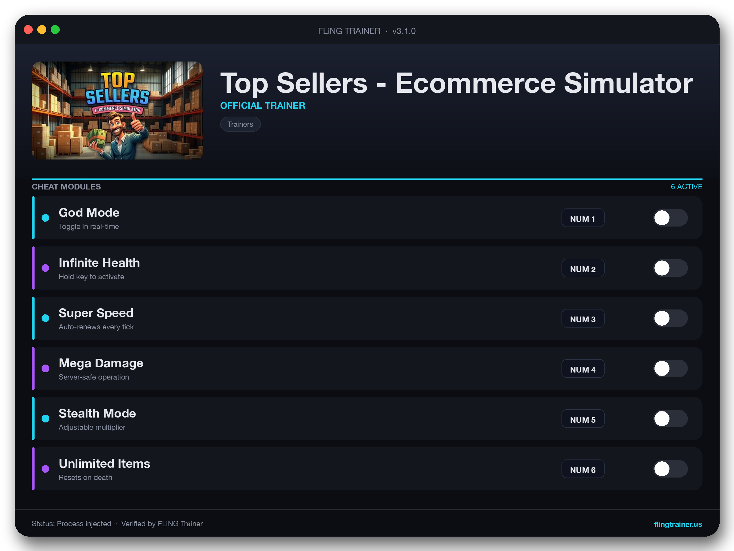 Top Sellers - Ecommerce Simulator Trainer interface