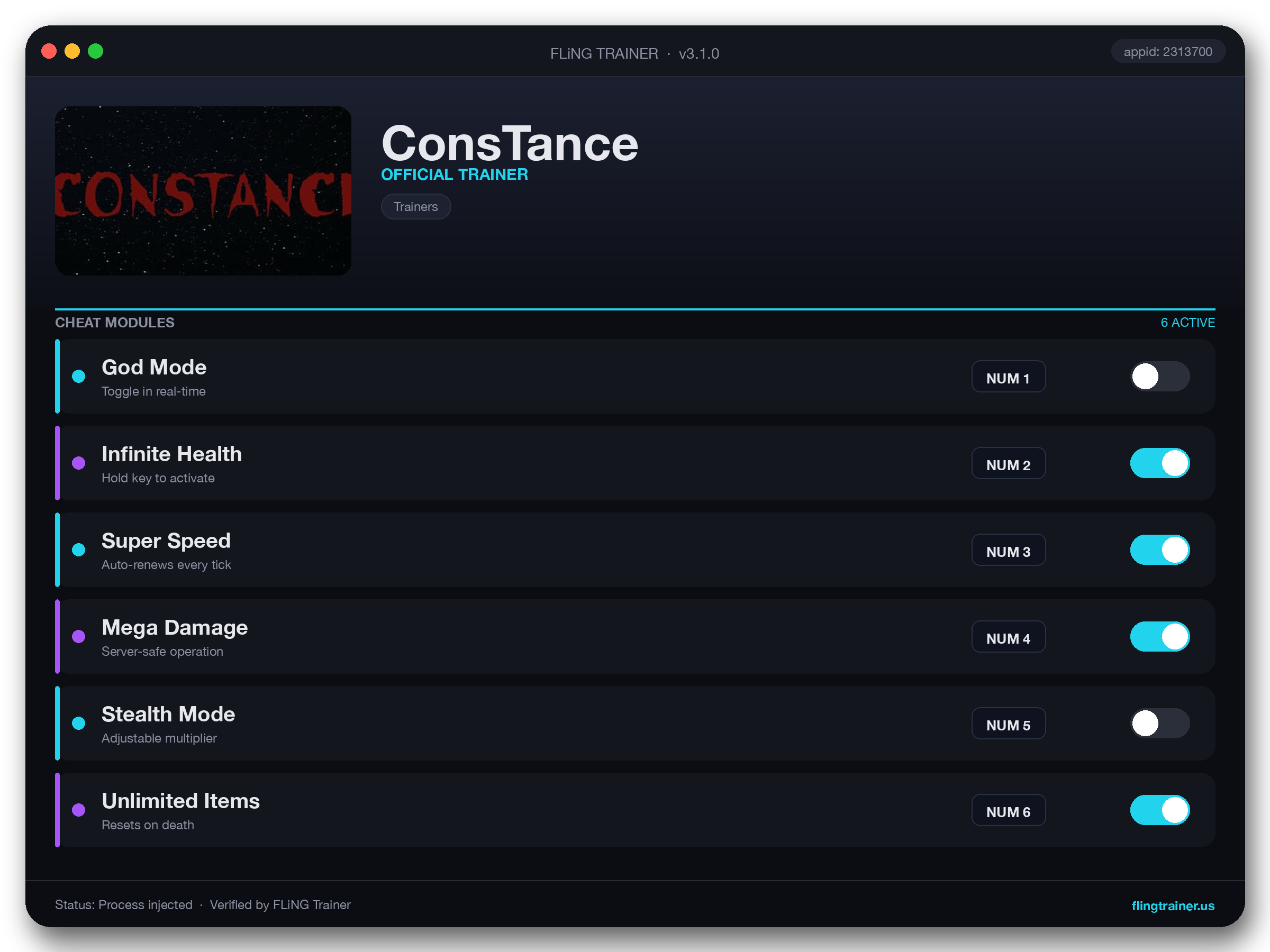 ConsTance Trainer interface