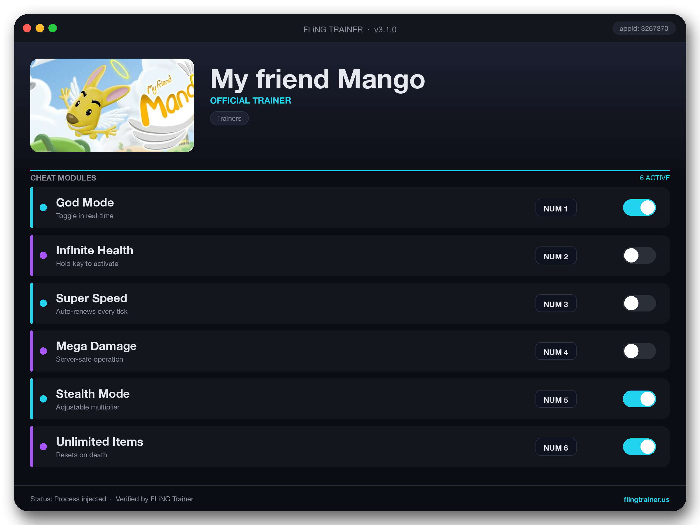 My friend Mango Trainer interface