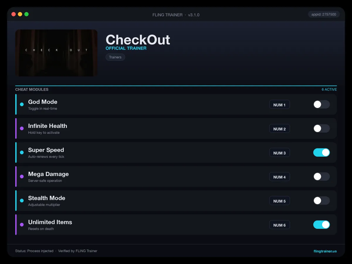 CheckOut Trainer interface