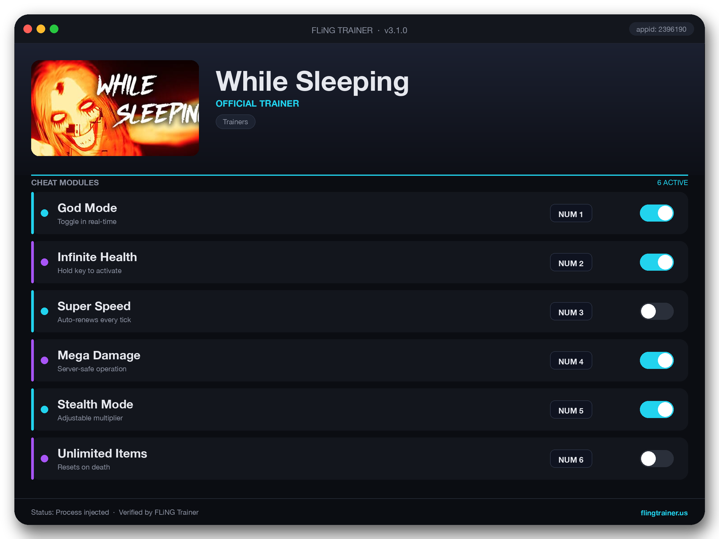 While Sleeping Trainer interface