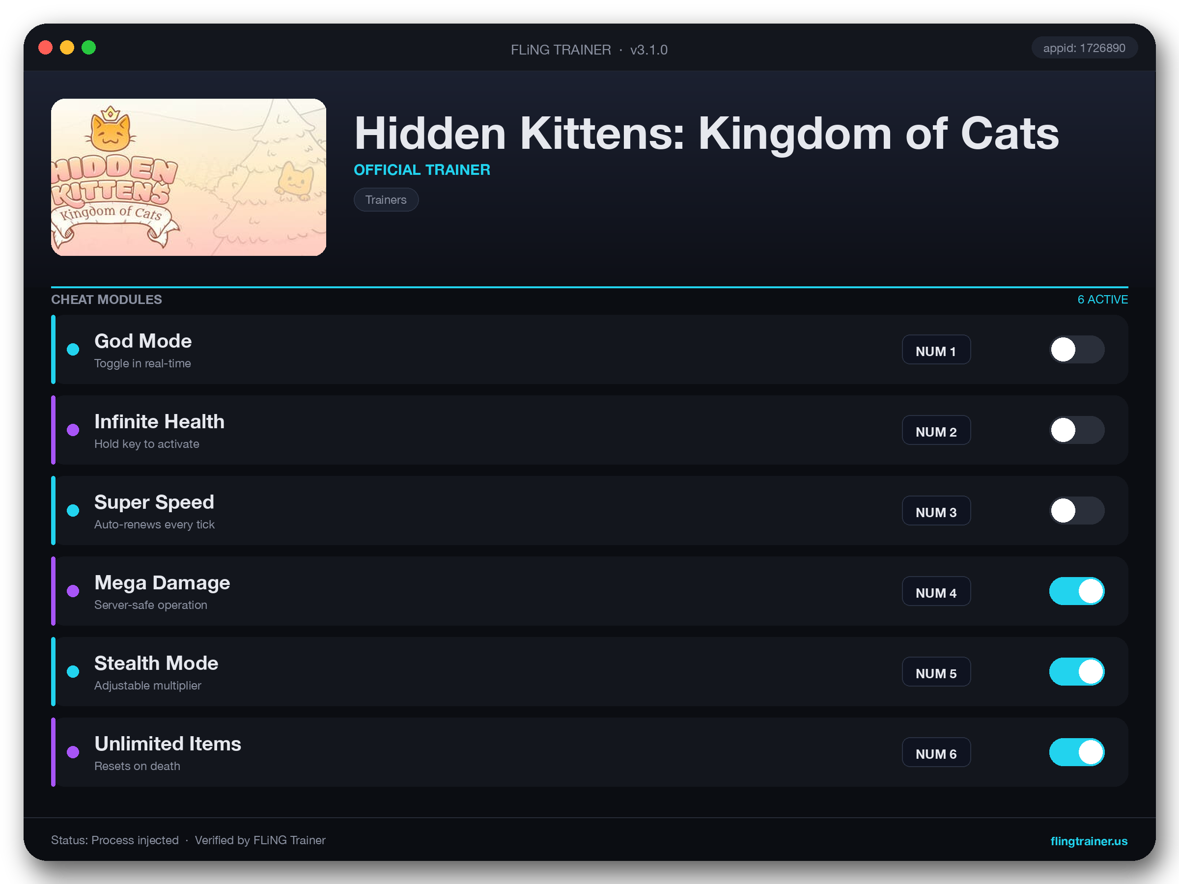 Hidden Kittens: Kingdom of Cats Trainer interface