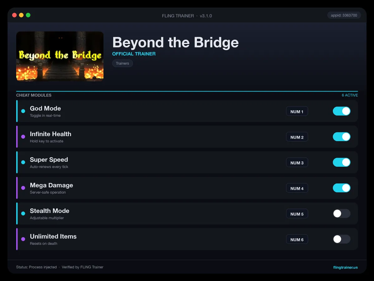 Beyond the Bridge Trainer interface
