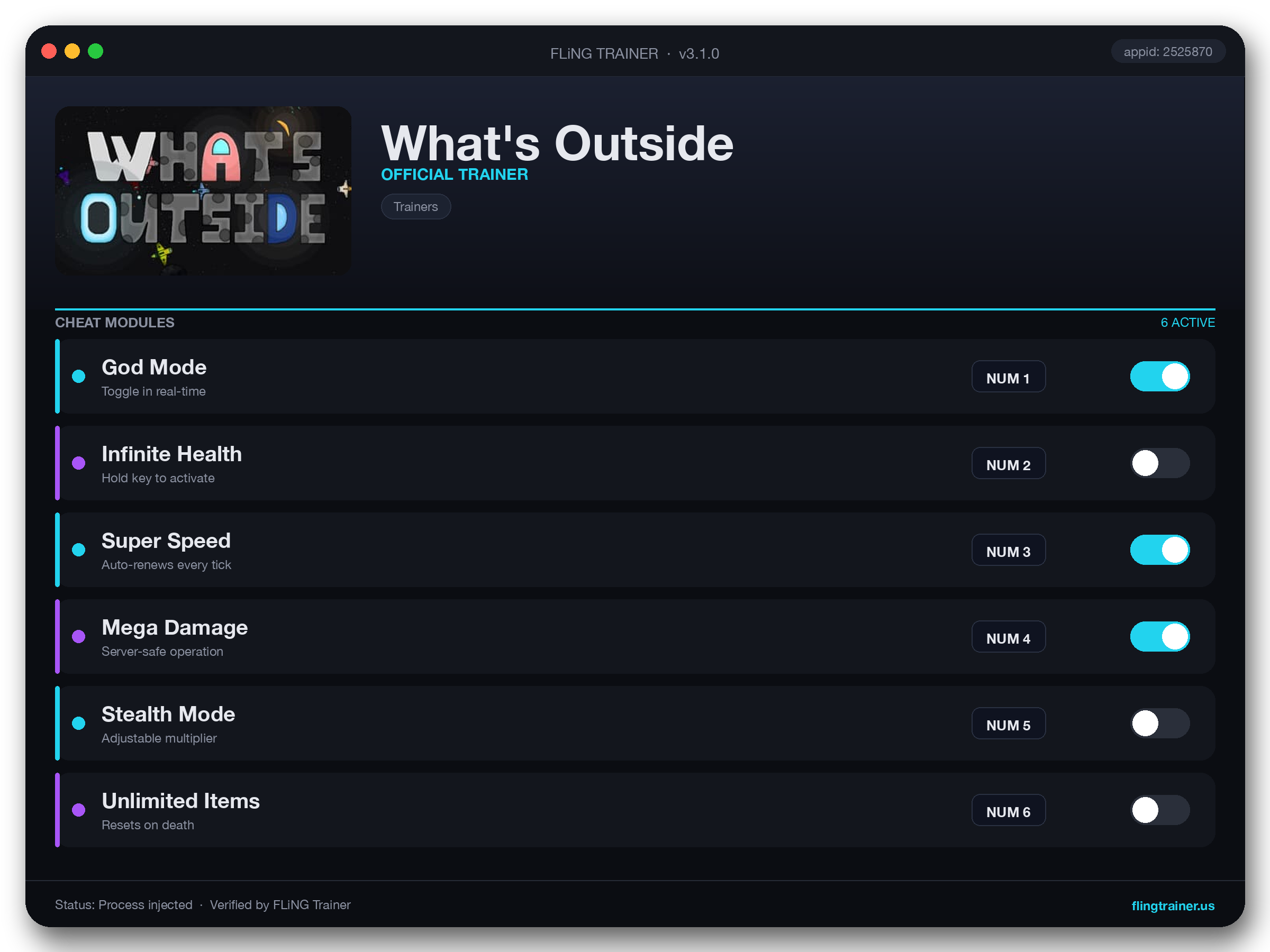 What's Outside Trainer interface