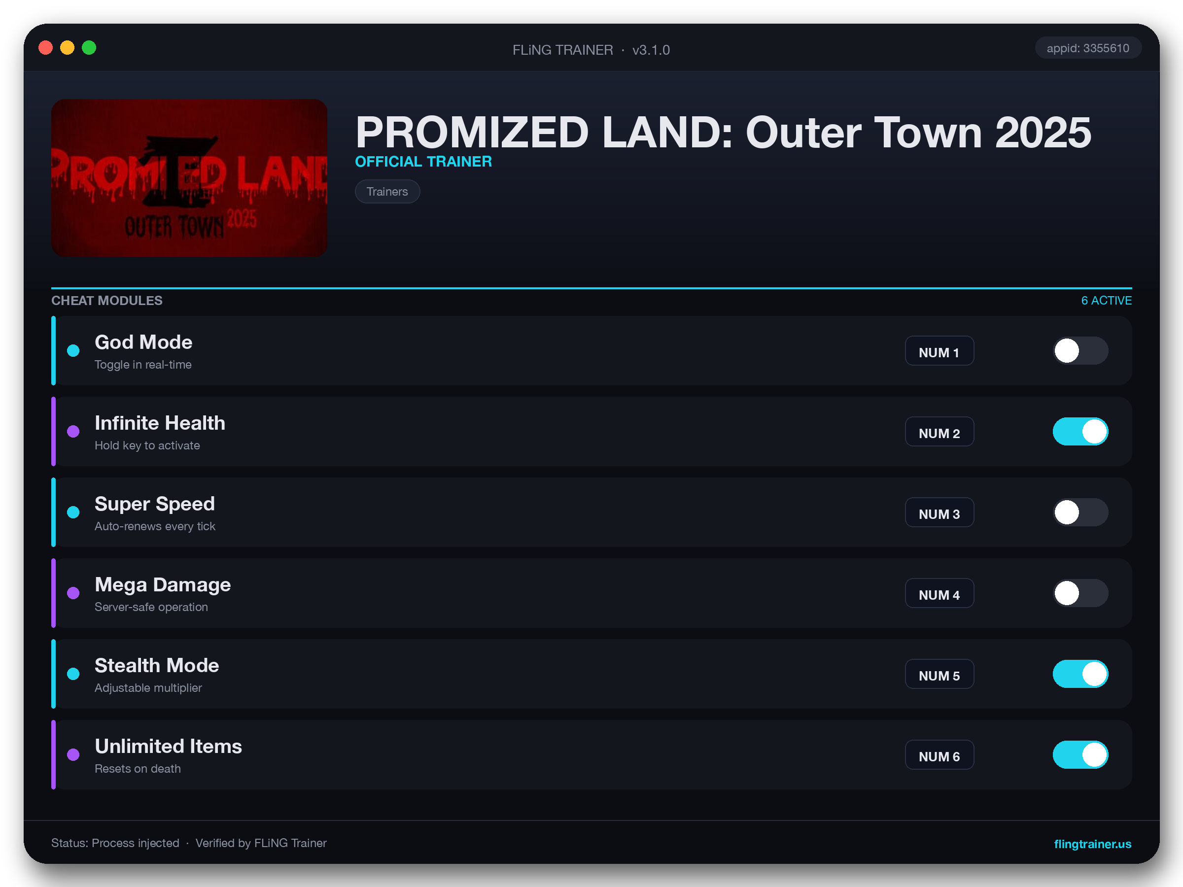 PROMIZED LAND: Outer Town 2025 Trainer interface