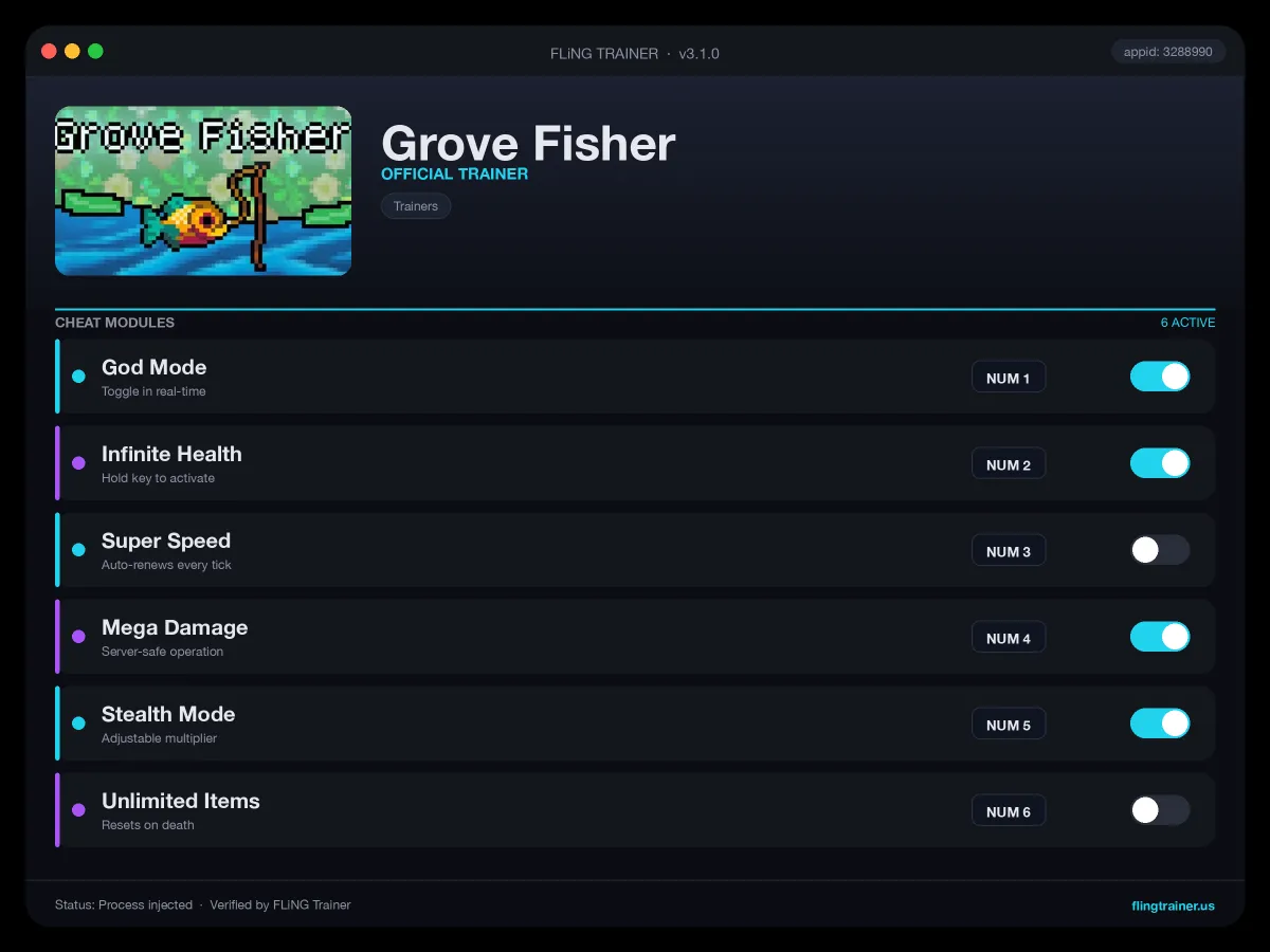 Grove Fisher Trainer interface