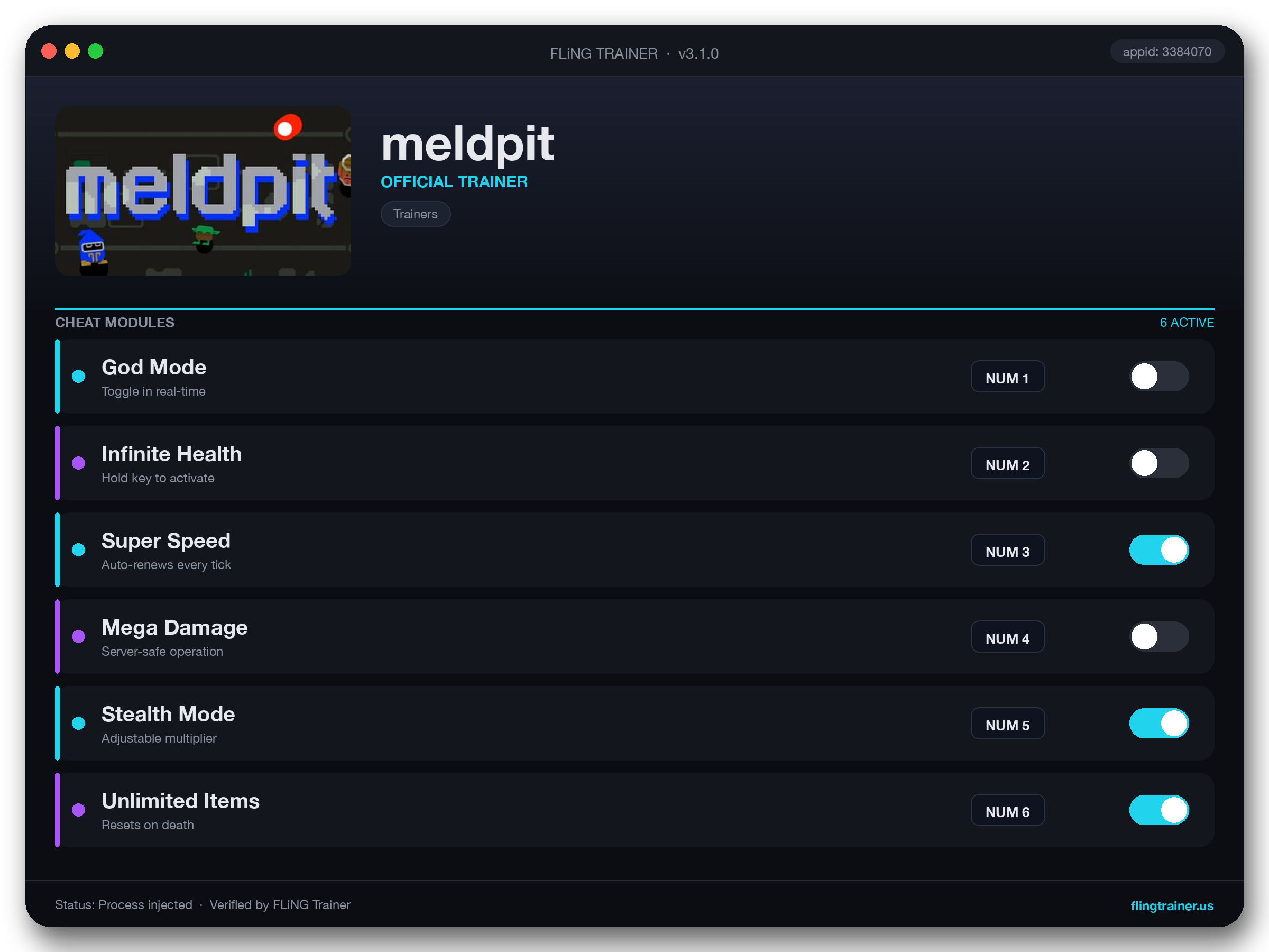 meldpit Trainer interface