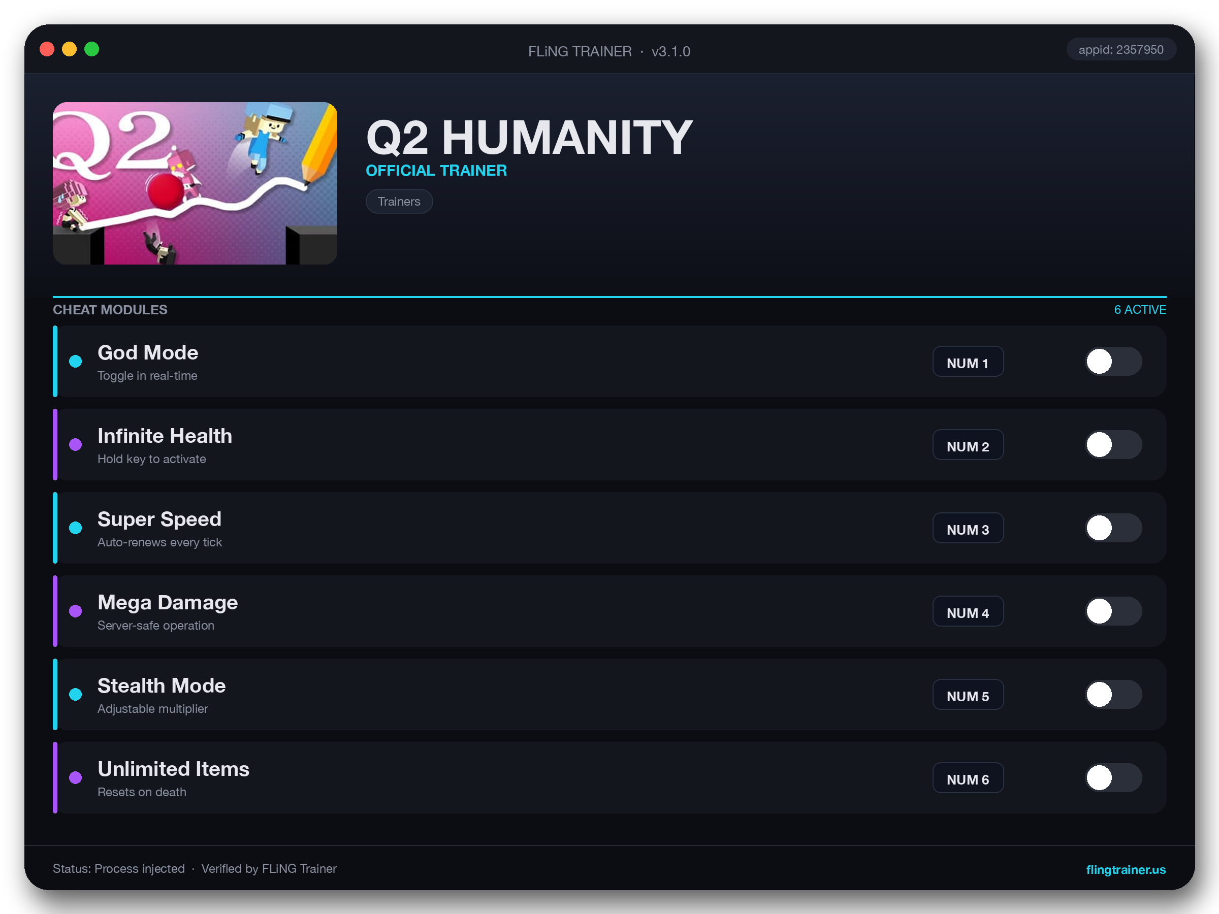 Q2 HUMANITY Trainer interface