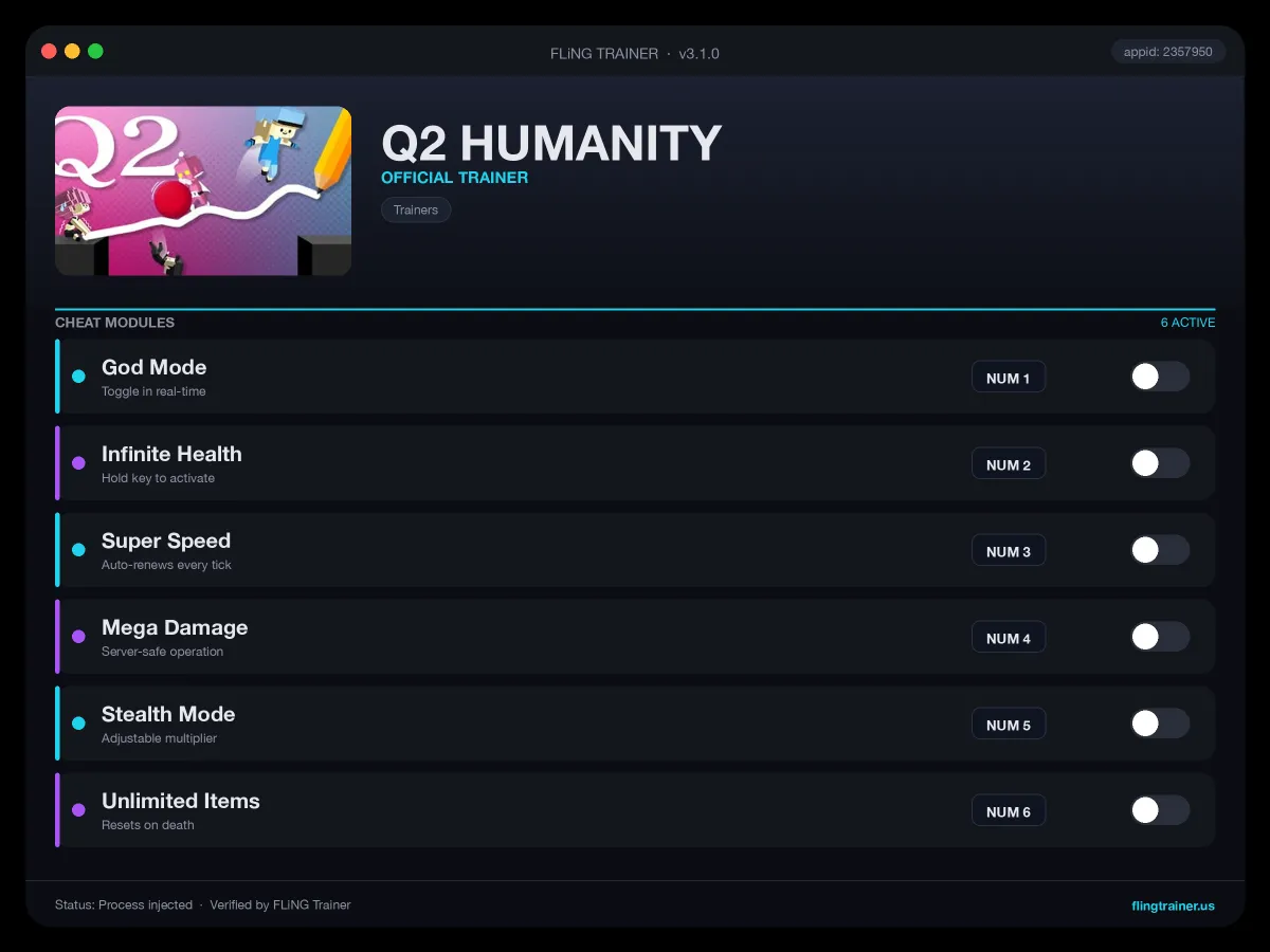 Q2 HUMANITY Trainer interface