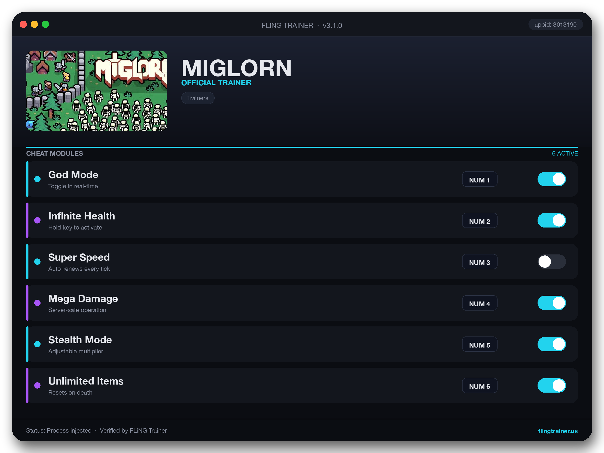 MIGLORN Trainer interface