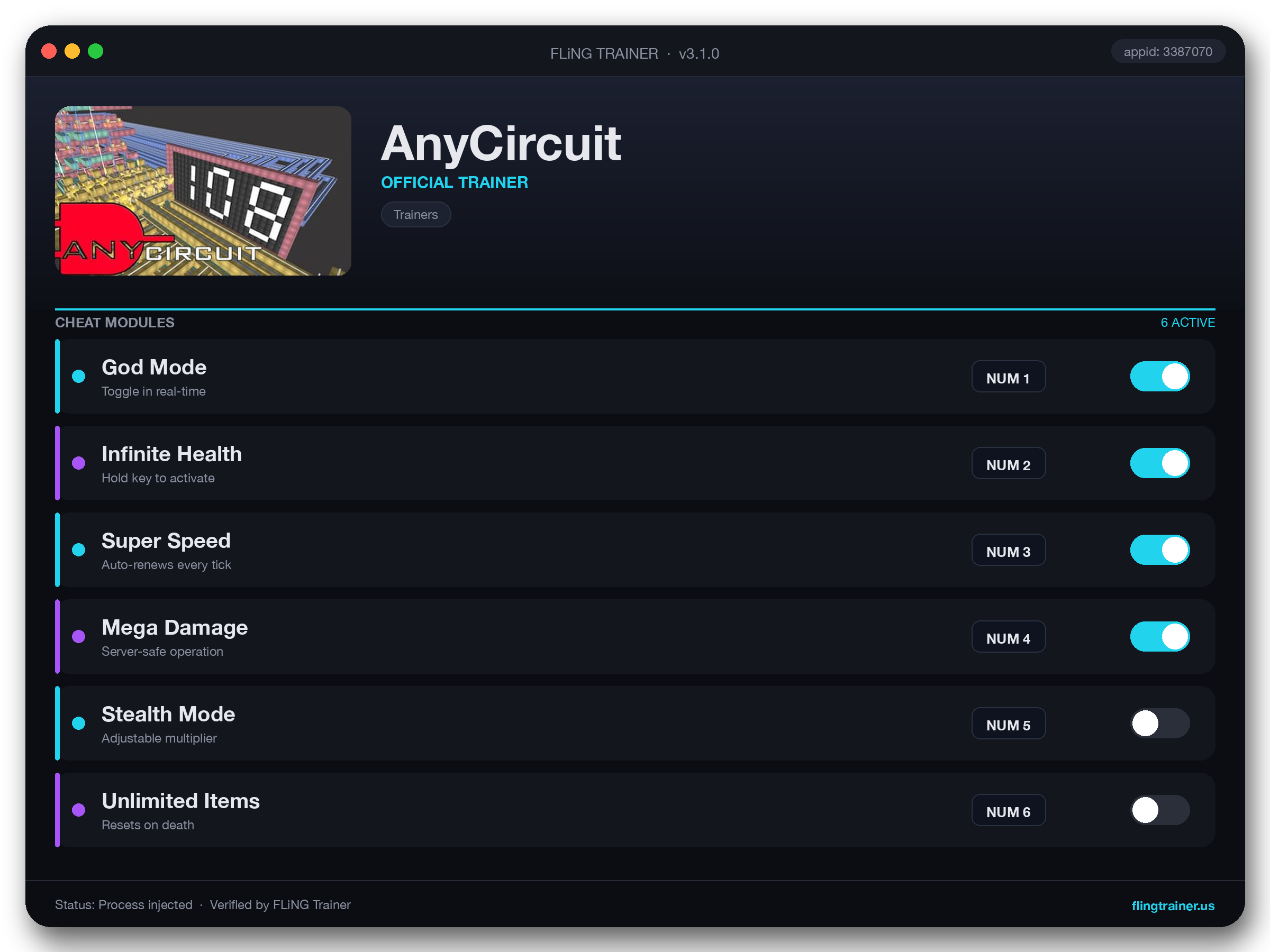 AnyCircuit Trainer interface