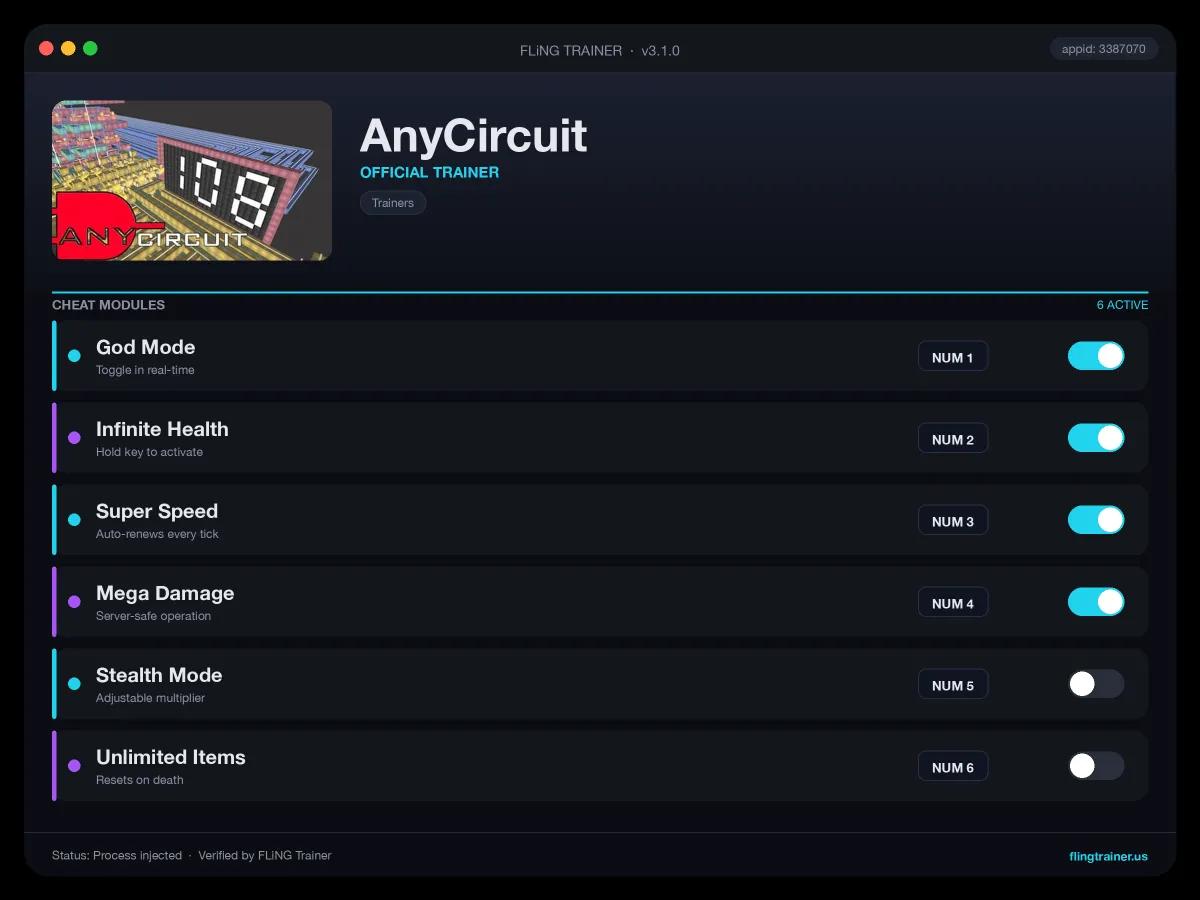 AnyCircuit Trainer interface