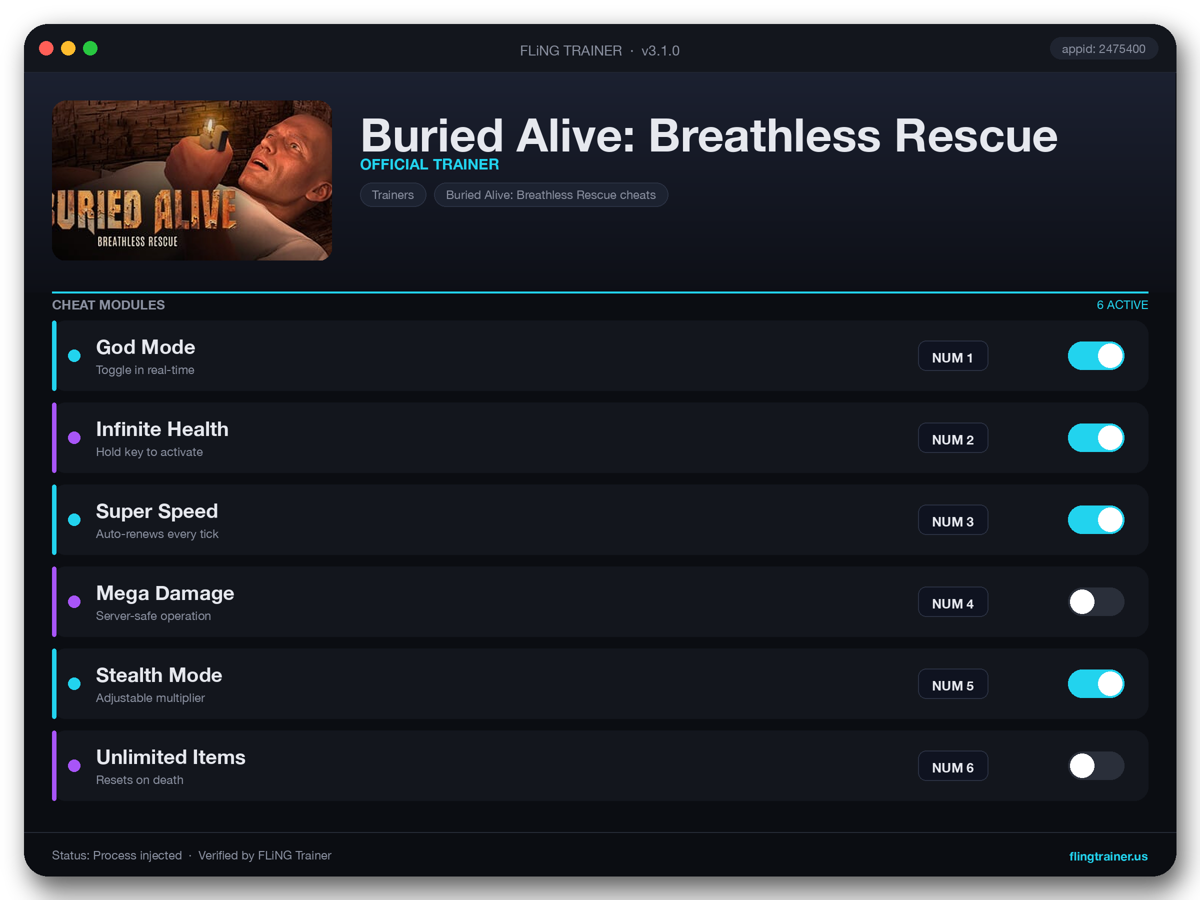 Buried Alive: Breathless Rescue Trainer interface