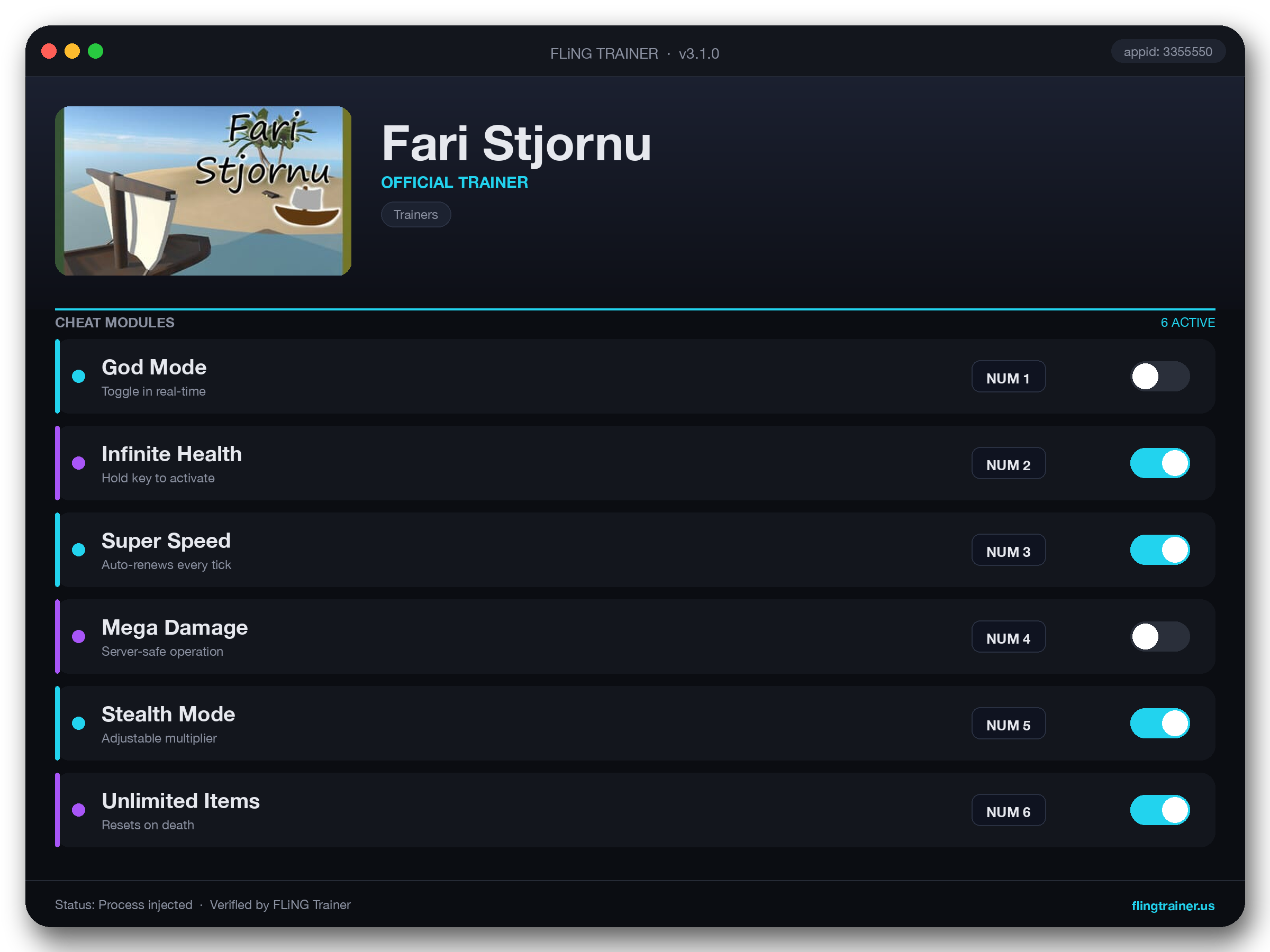 Fari Stjornu Trainer interface
