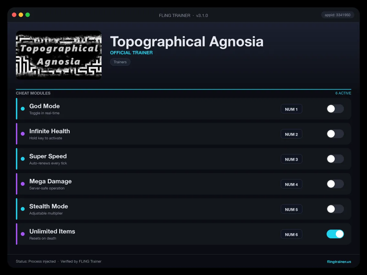 Topographical Agnosia Trainer interface