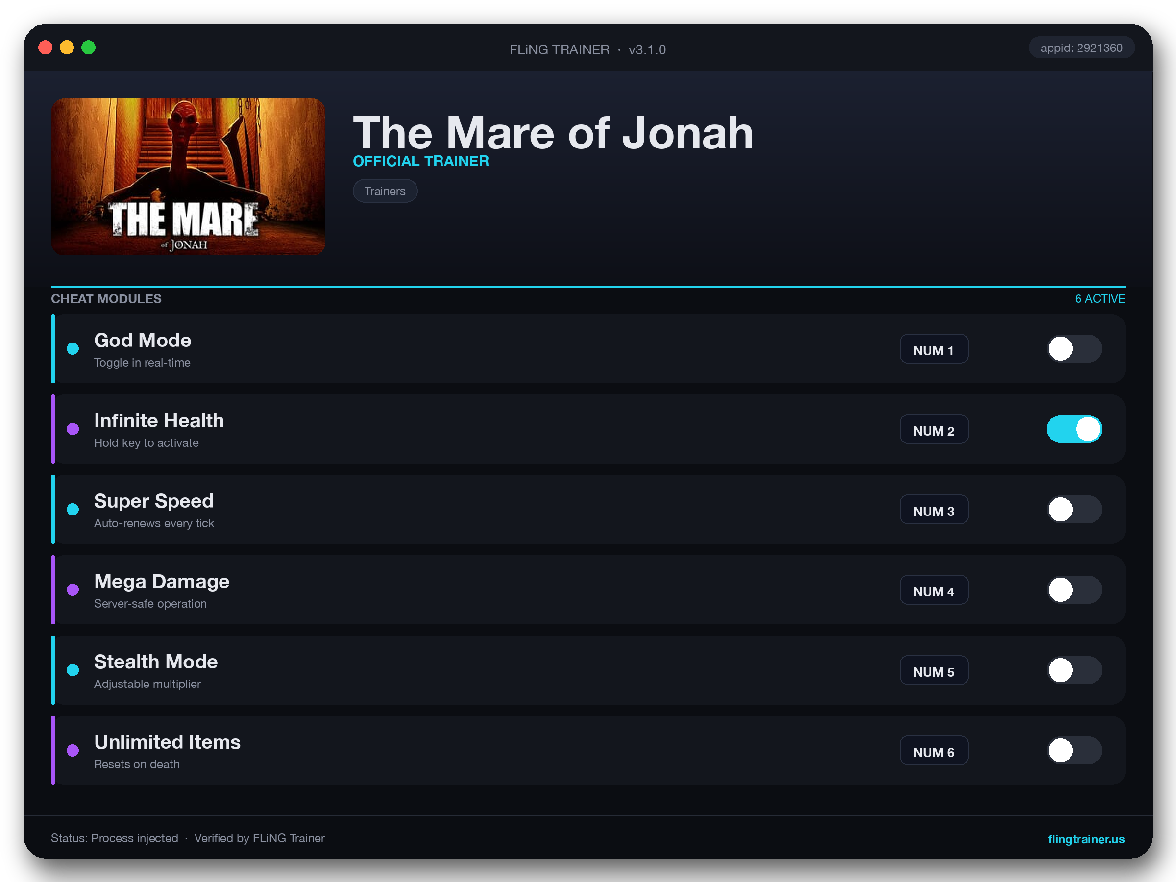 The Mare of Jonah Trainer interface