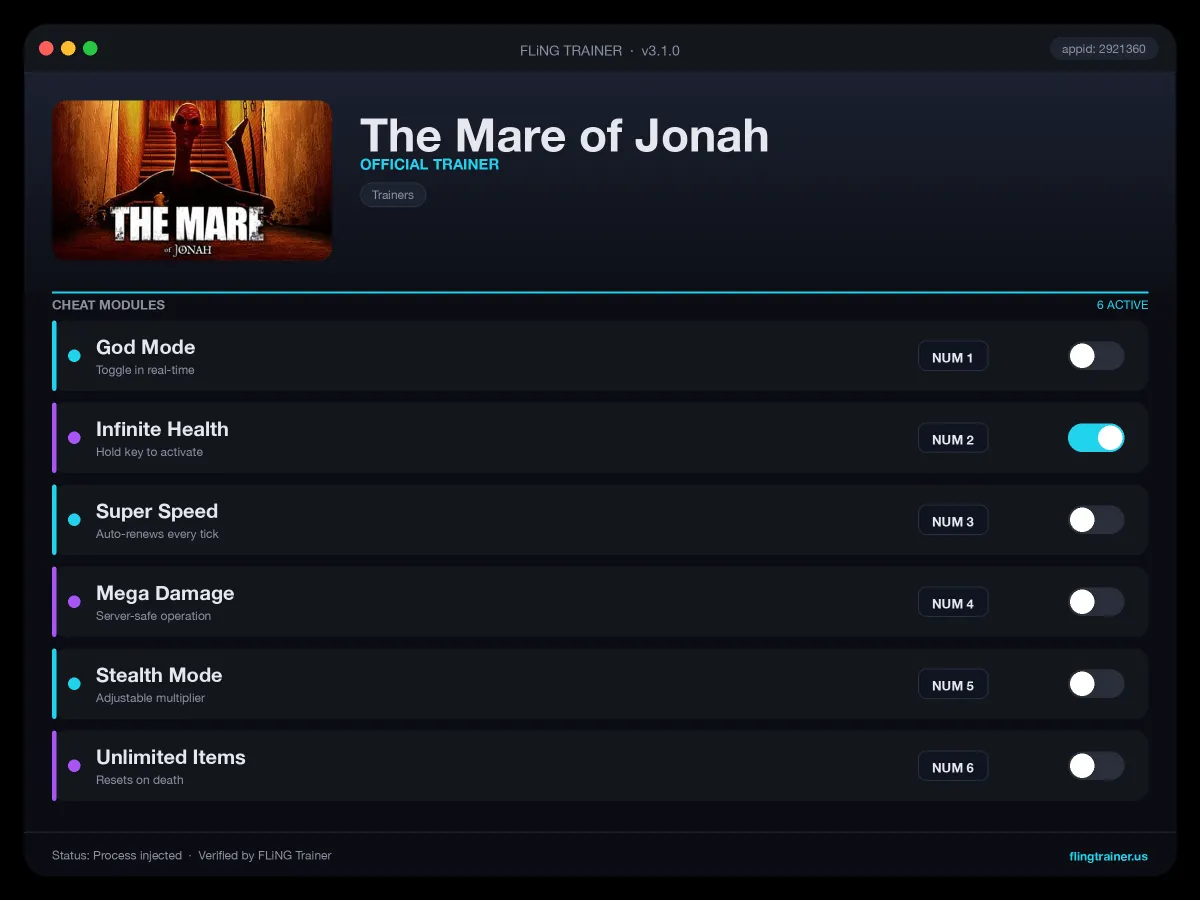 The Mare of Jonah Trainer interface