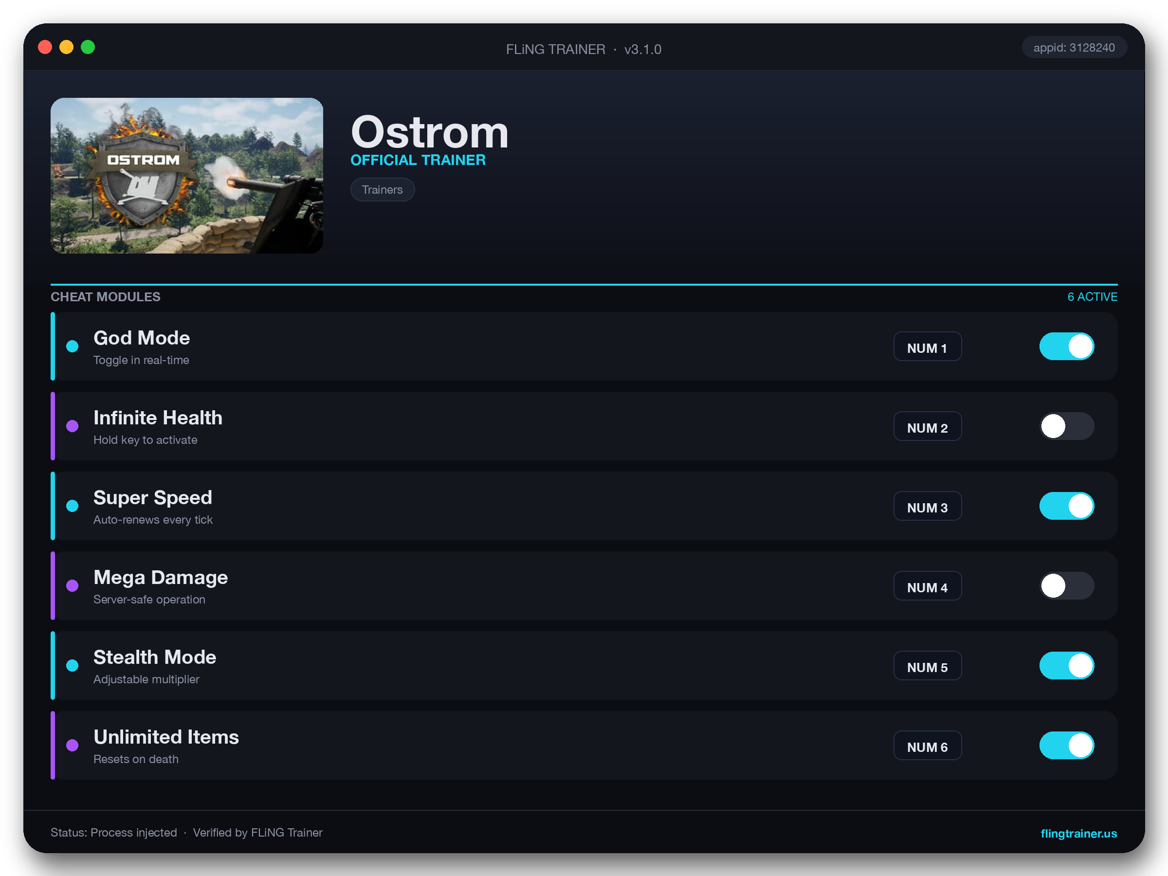 Ostrom Trainer interface