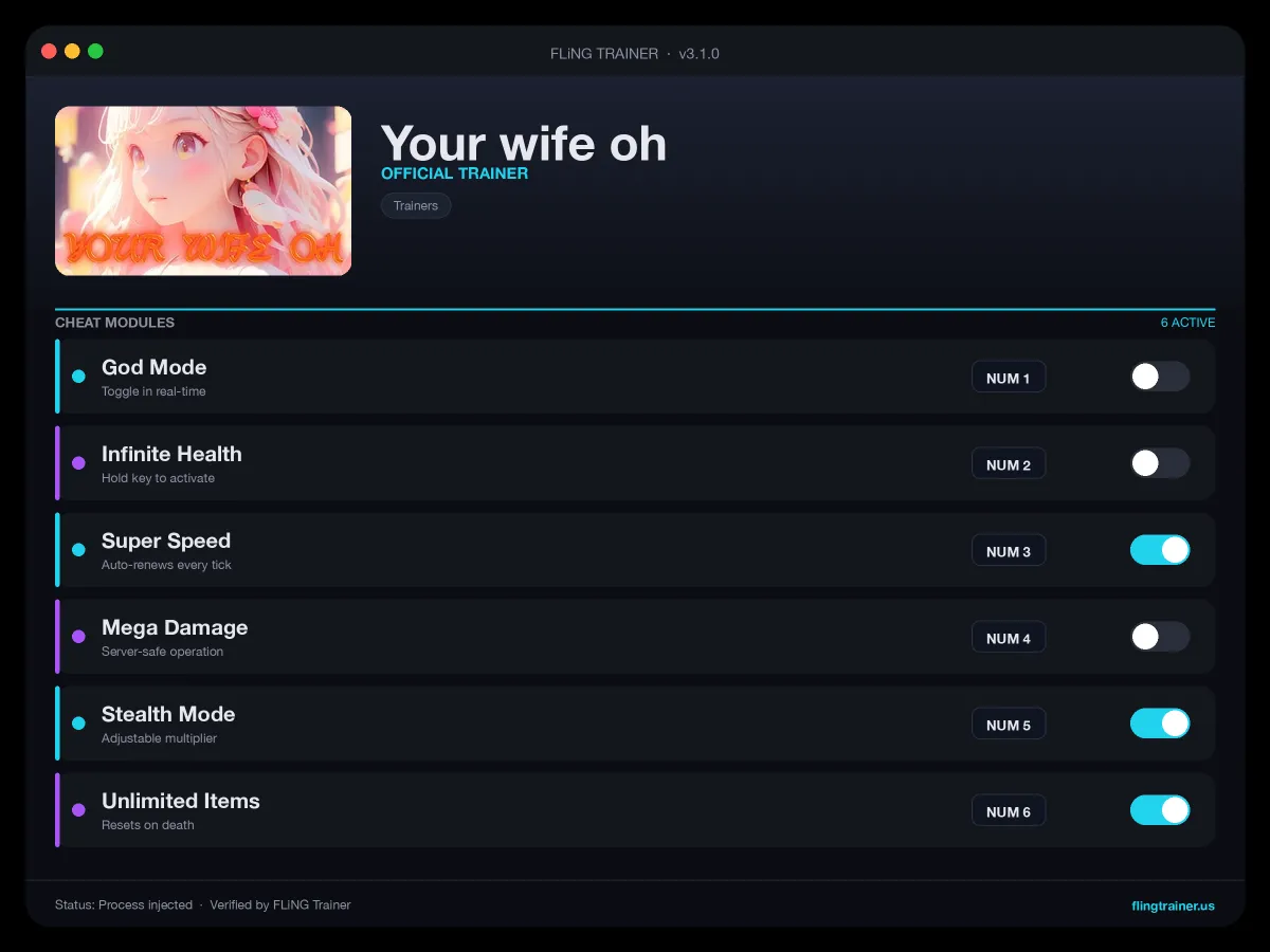 Your wife oh Trainer interface