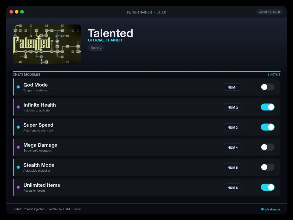Talented Trainer interface