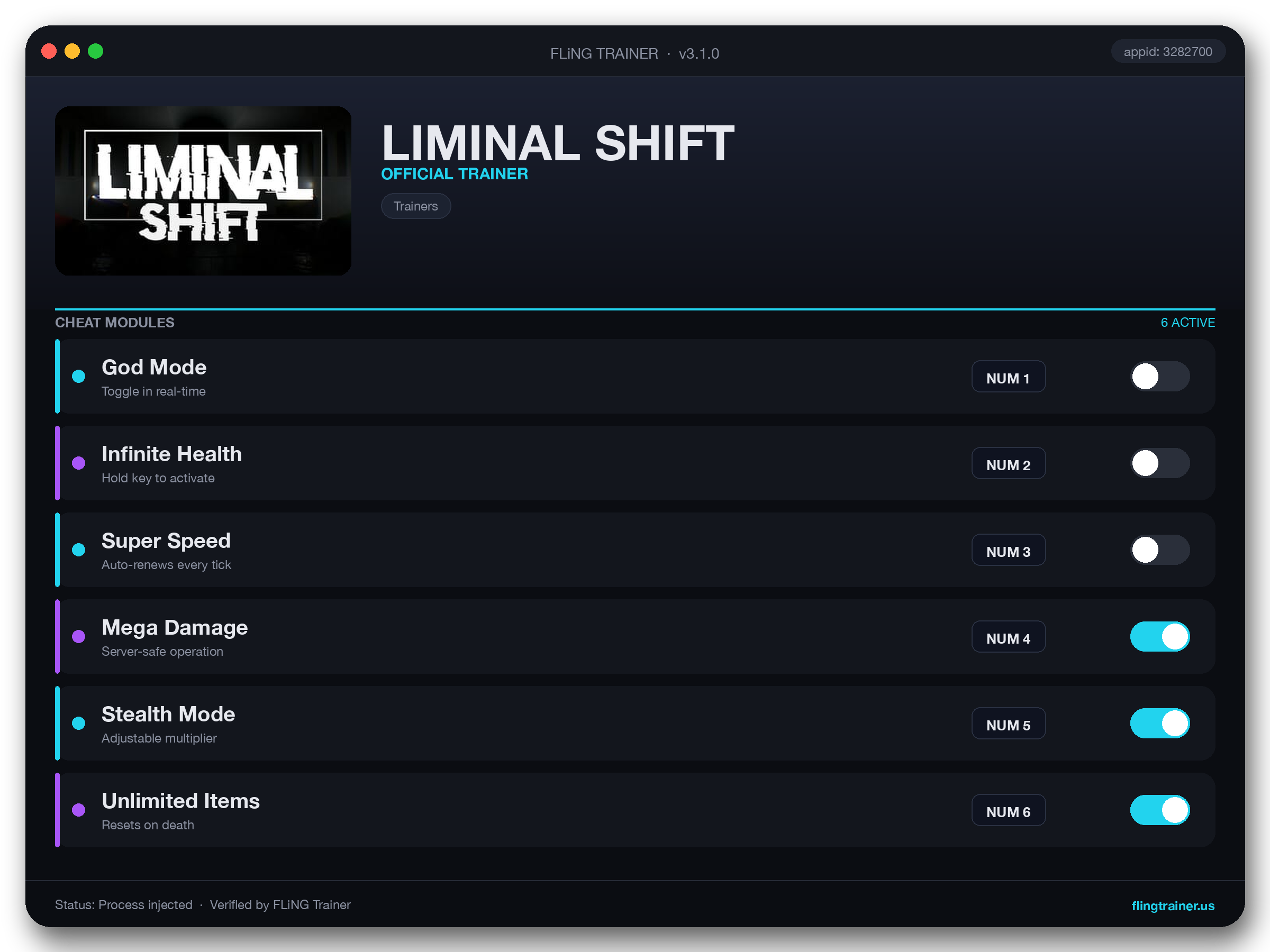 LIMINAL SHIFT Trainer interface