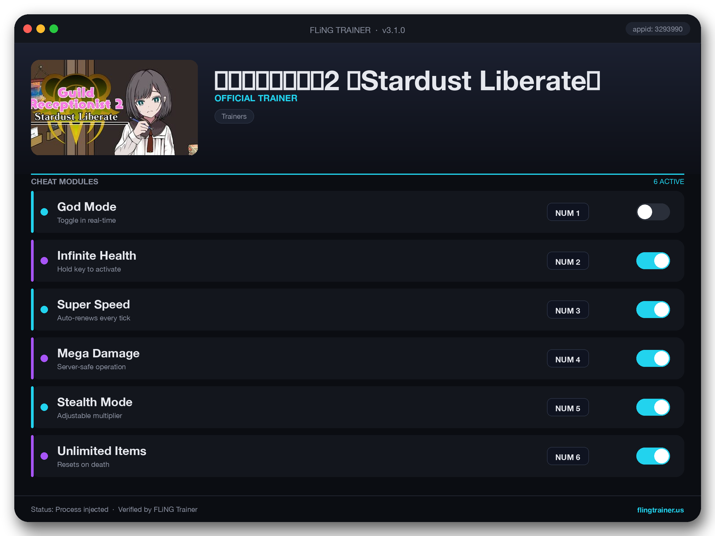 がんばれ!受付嬢2 ~Stardust Liberate~ Trainer interface
