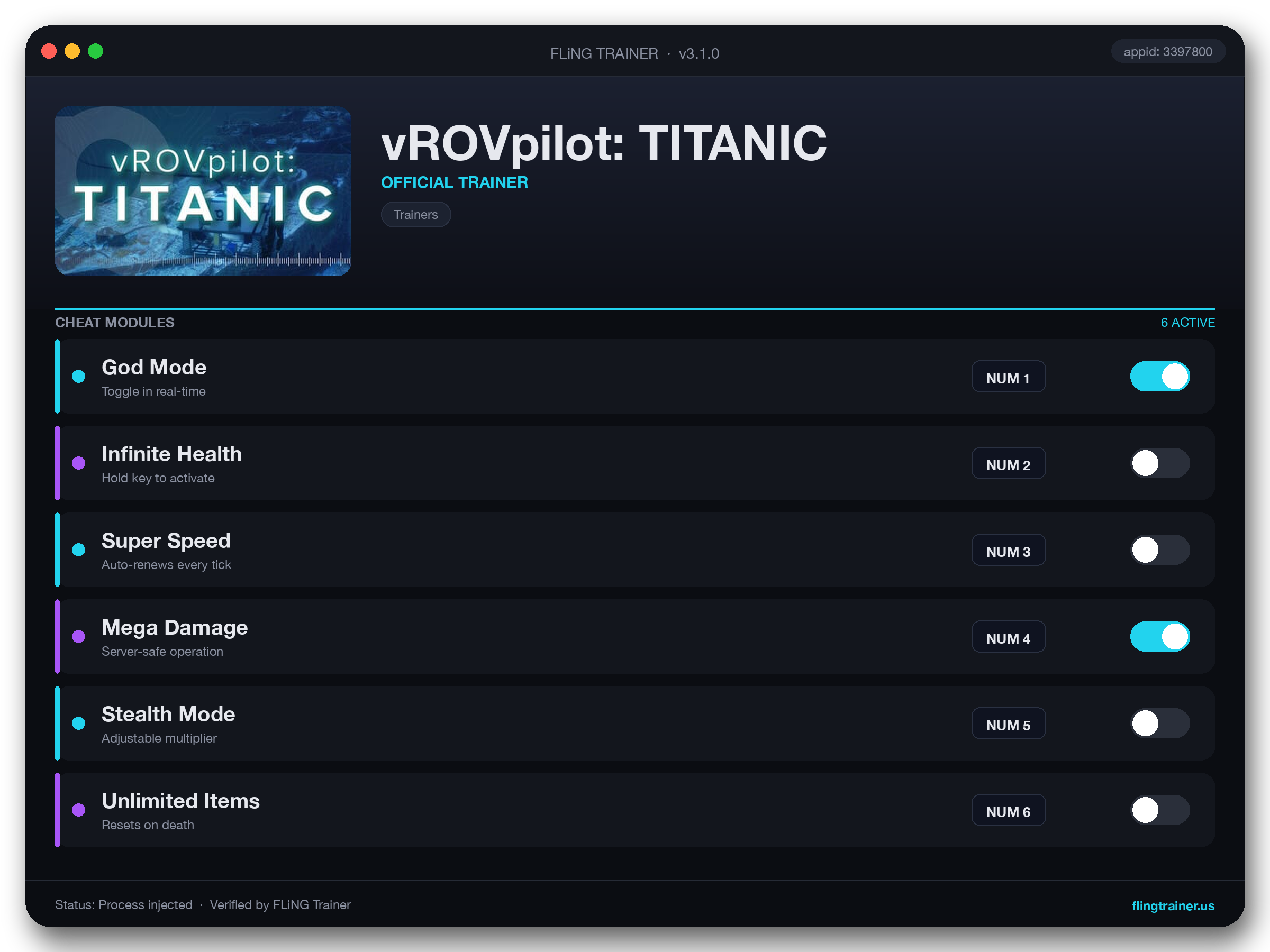 vROVpilot: TITANIC Trainer interface