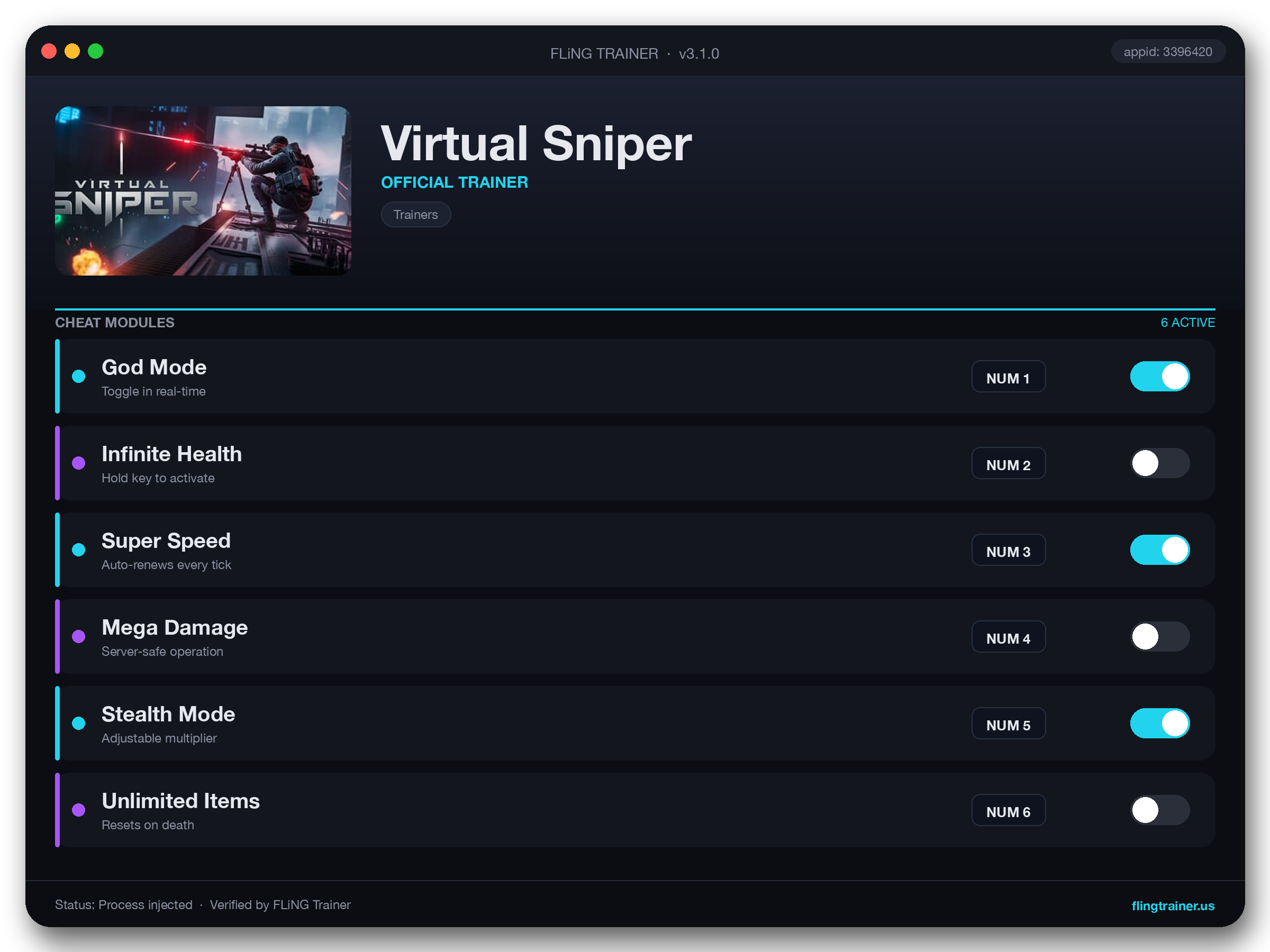 Virtual Sniper Trainer interface