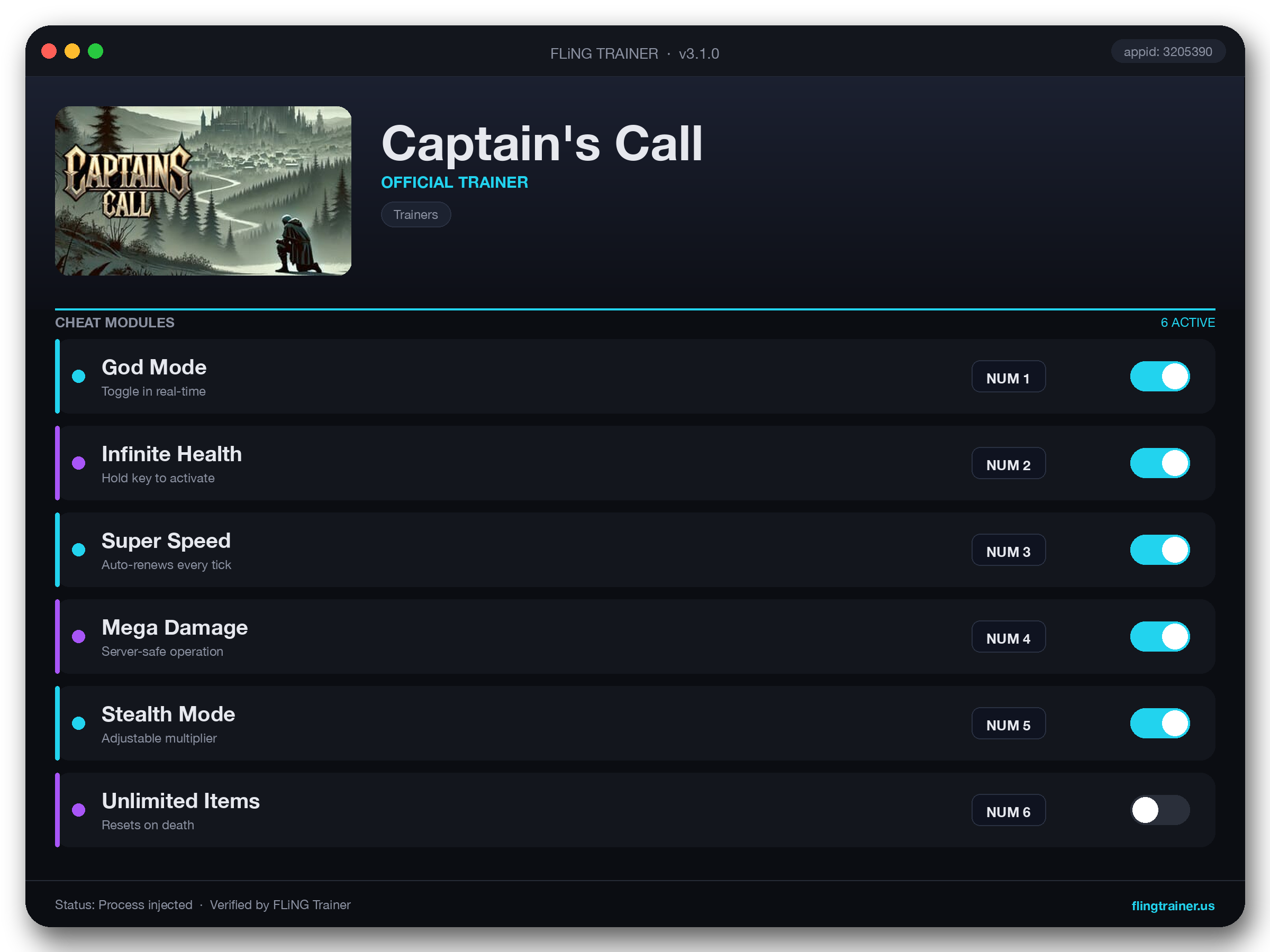 Captain's Call Trainer interface
