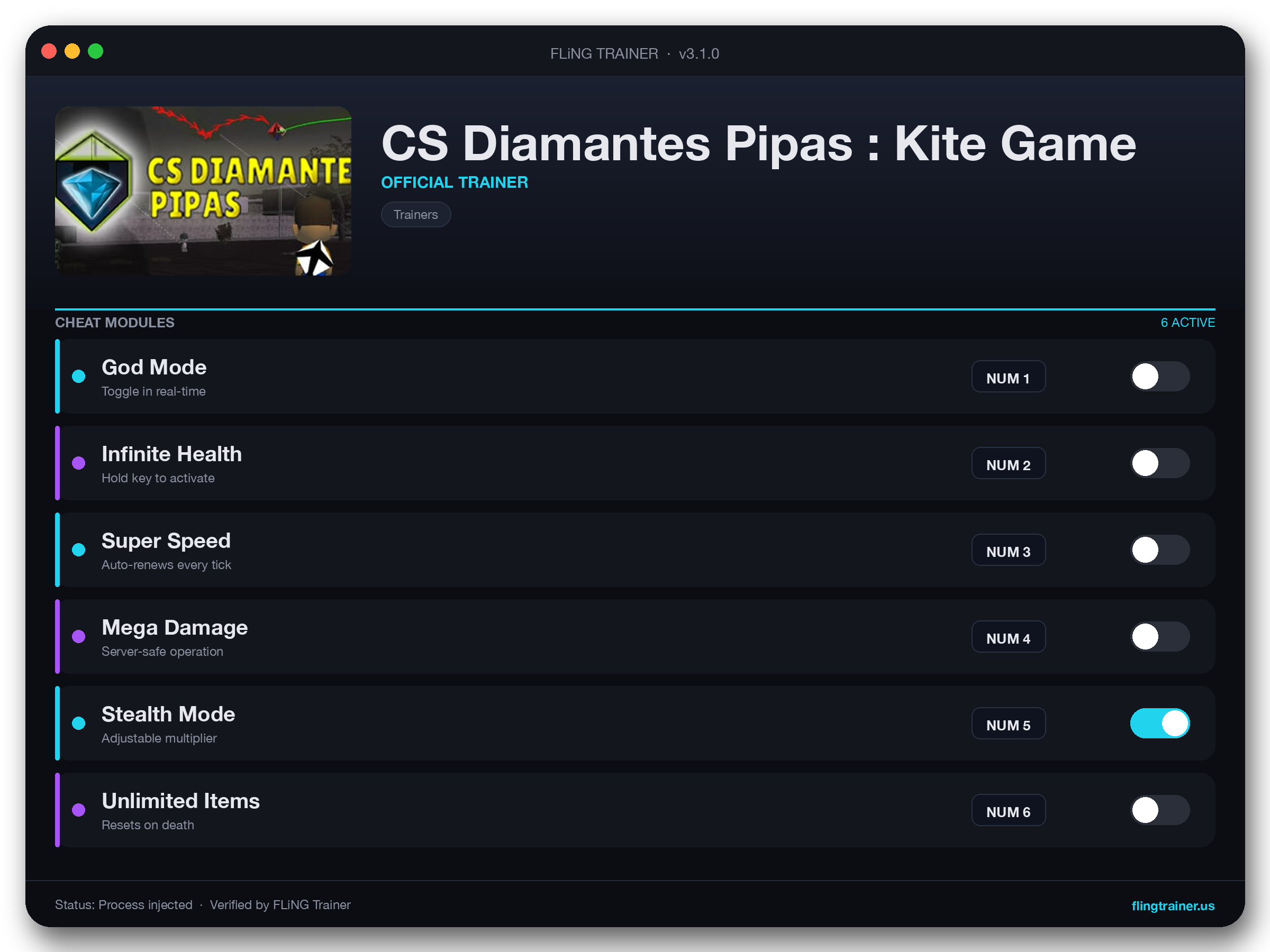 CS Diamantes Pipas : Kite Game Trainer interface