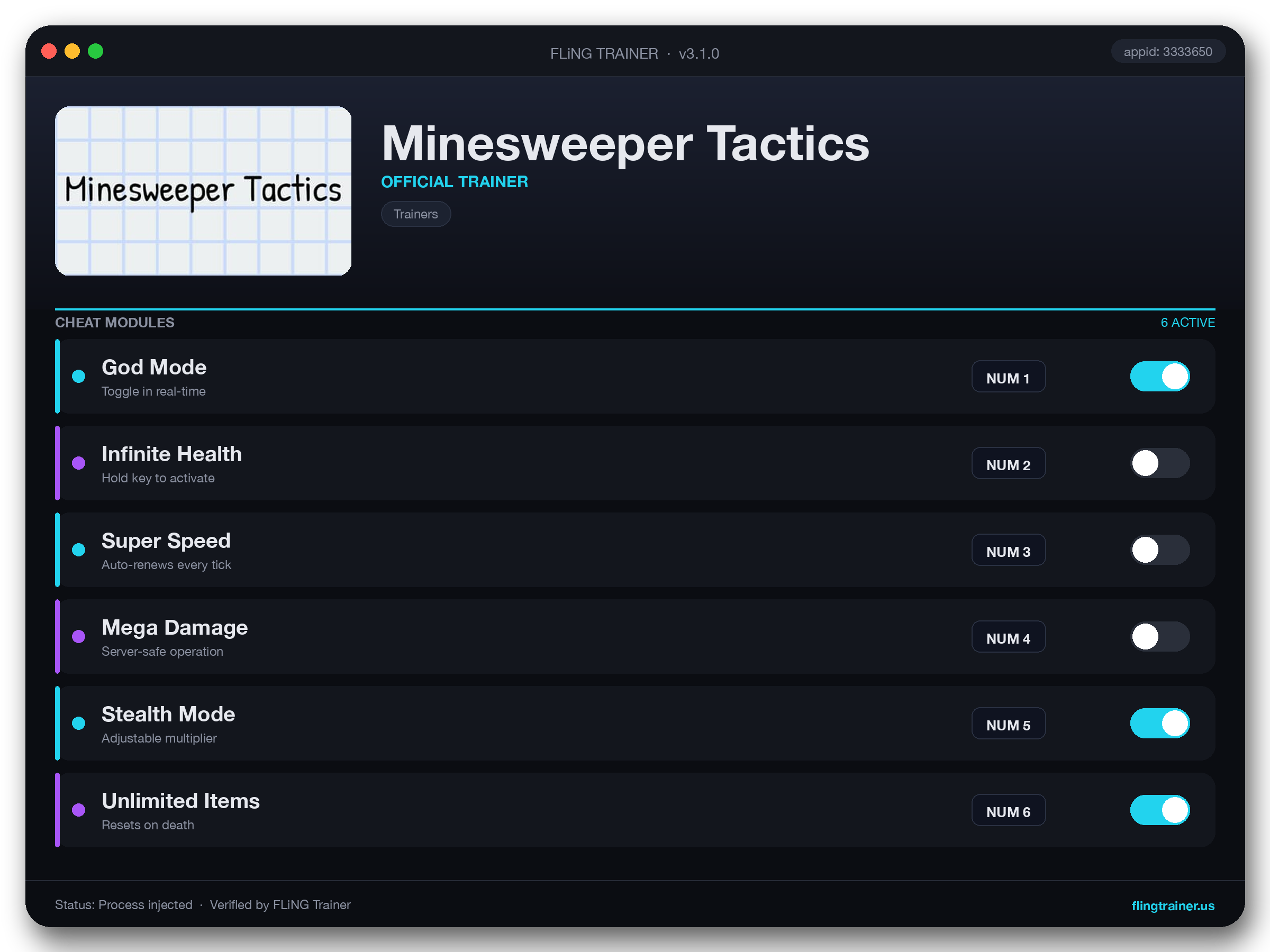 Minesweeper Tactics Trainer interface