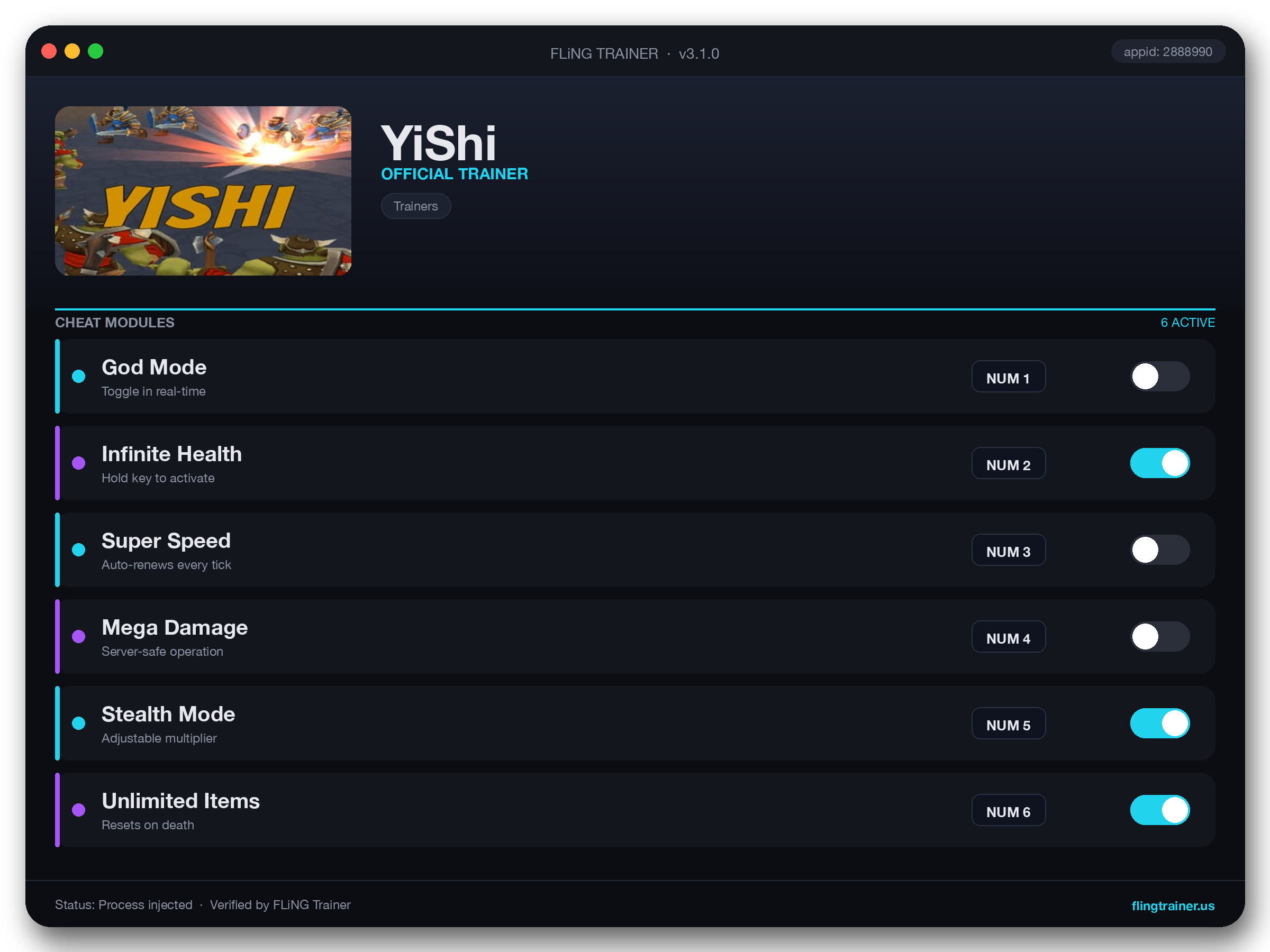 YiShi Trainer interface