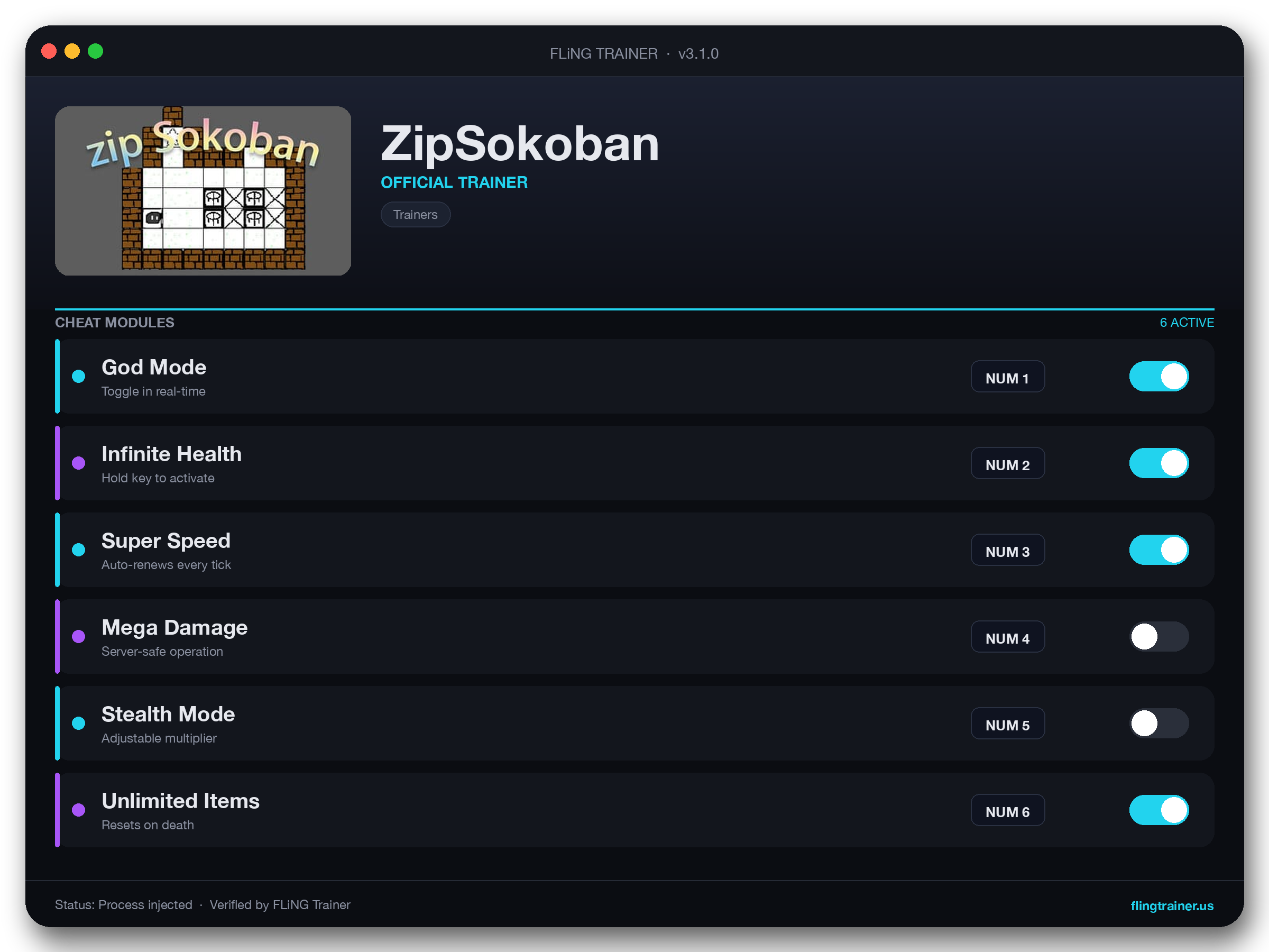 ZipSokoban Trainer interface