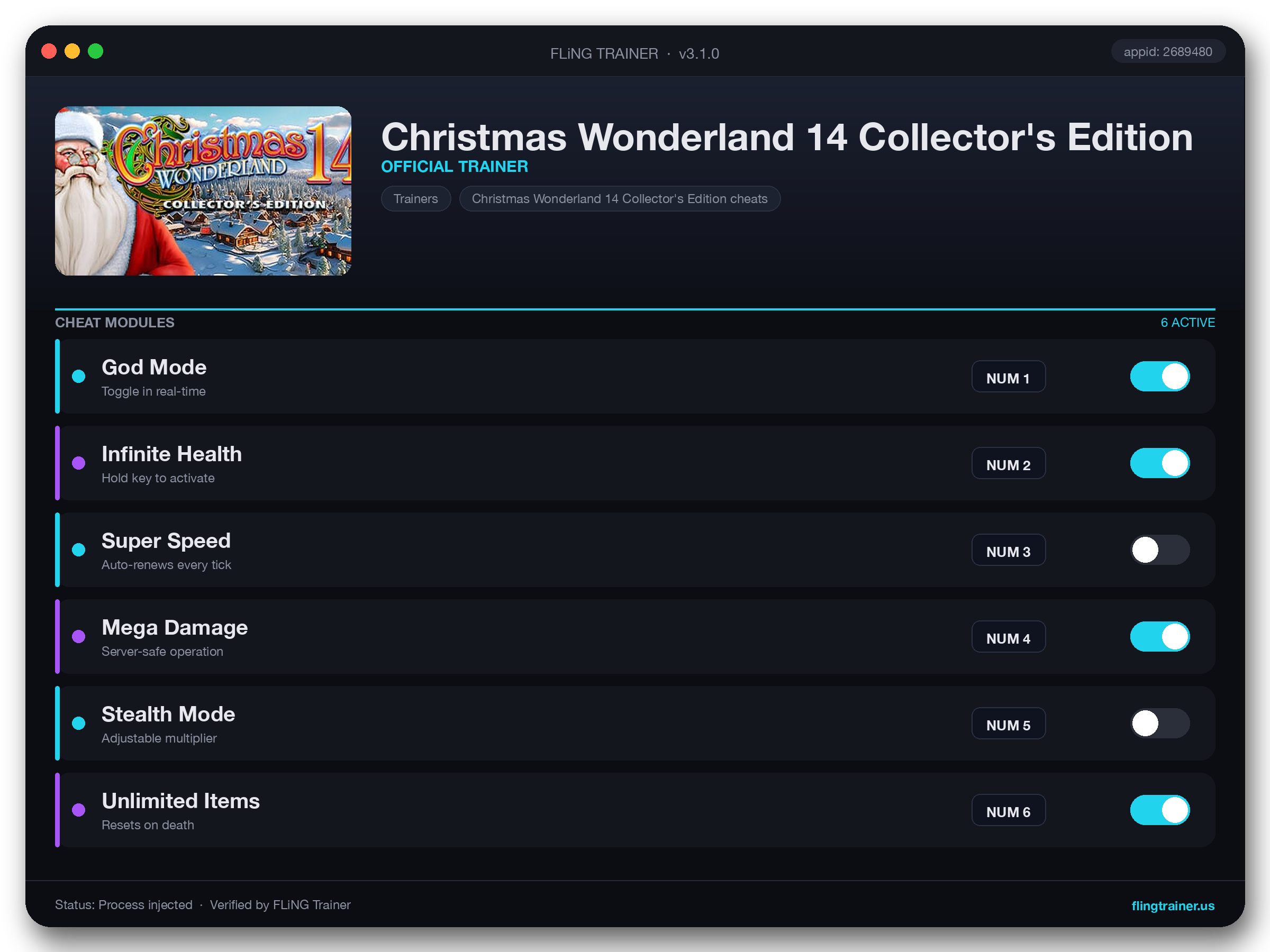 Christmas Wonderland 14 Collector's Edition Trainer interface