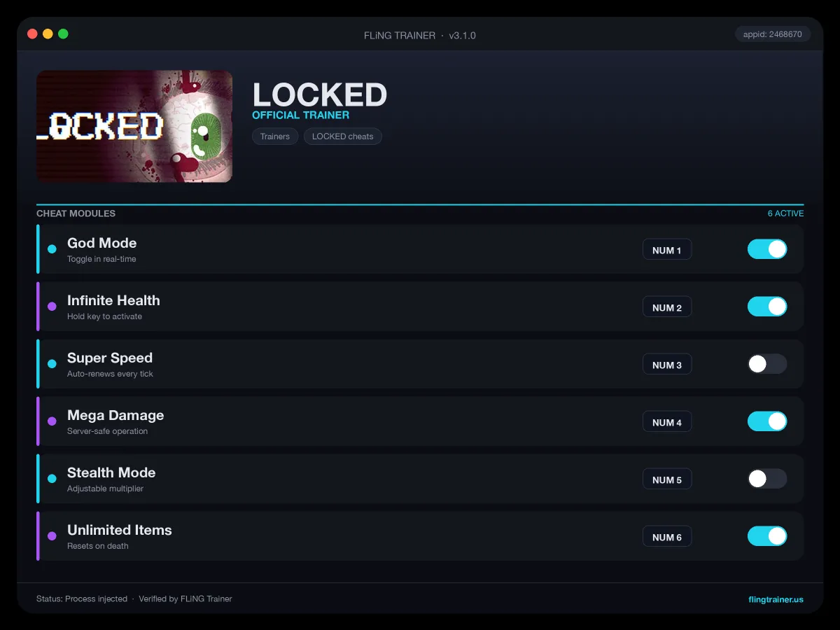 LOCKED Trainer interface