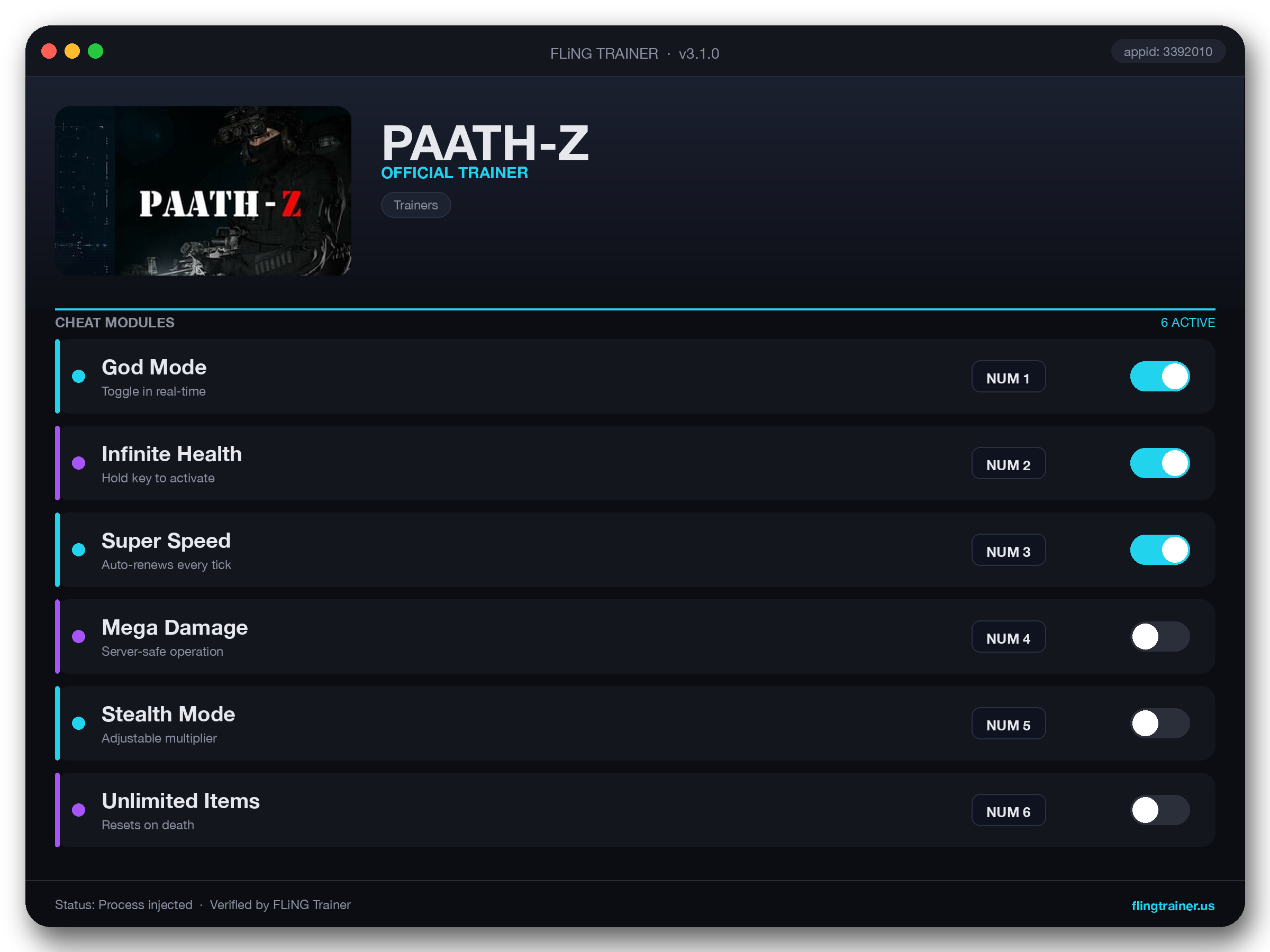 PAATH-Z Trainer interface