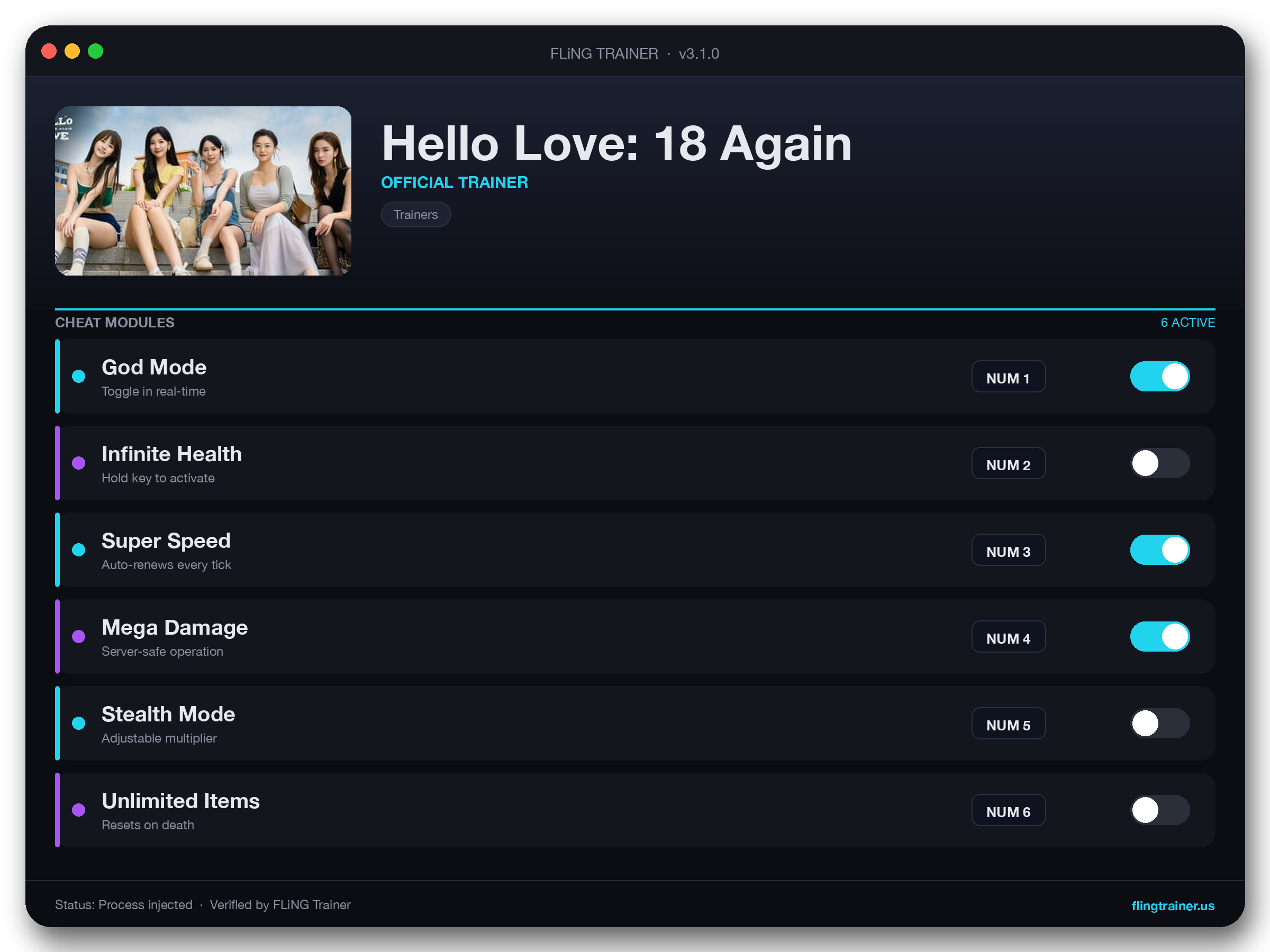 Hello Love: 18 Again Trainer interface