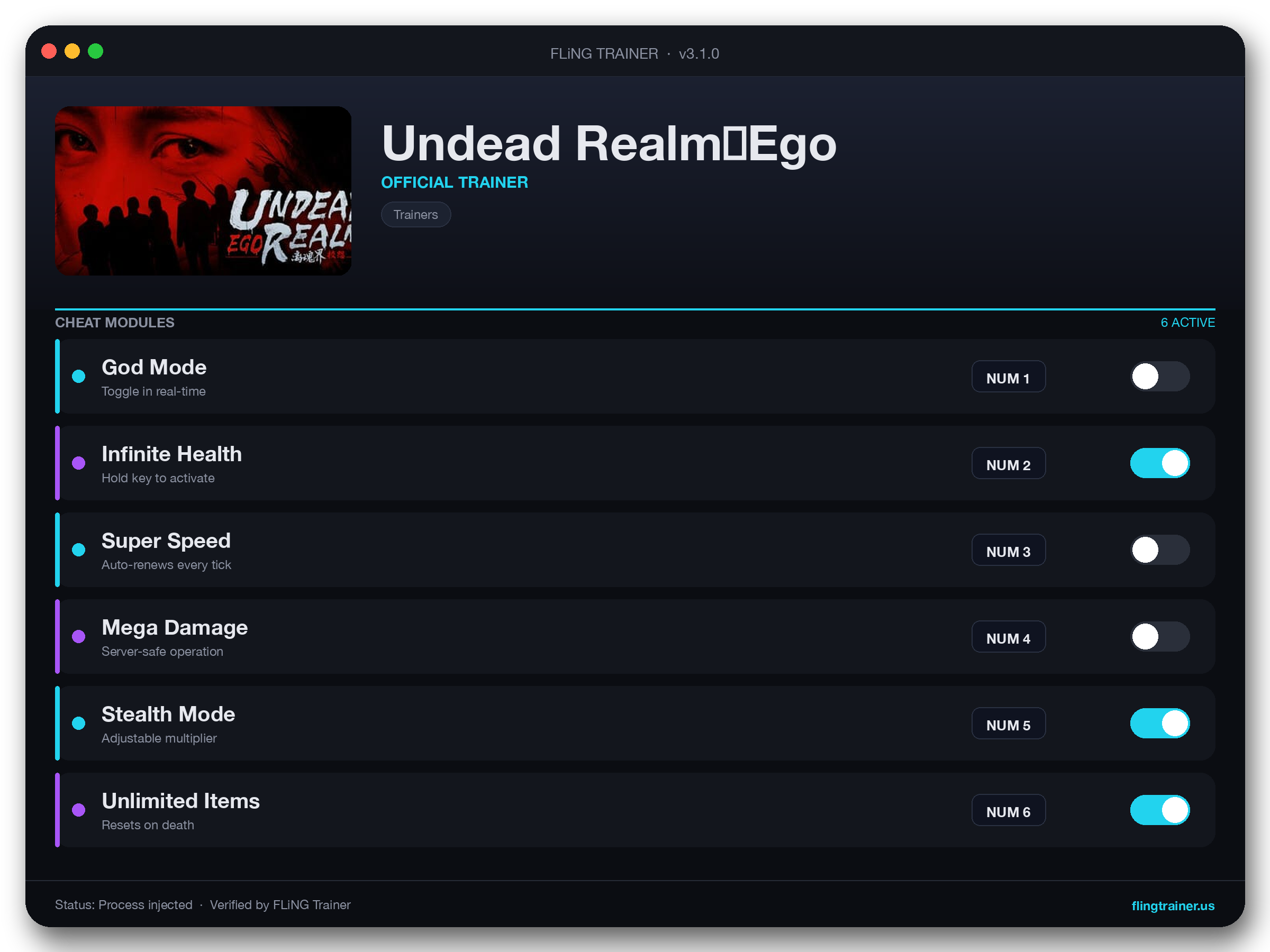 Undead Realm：Ego Trainer interface