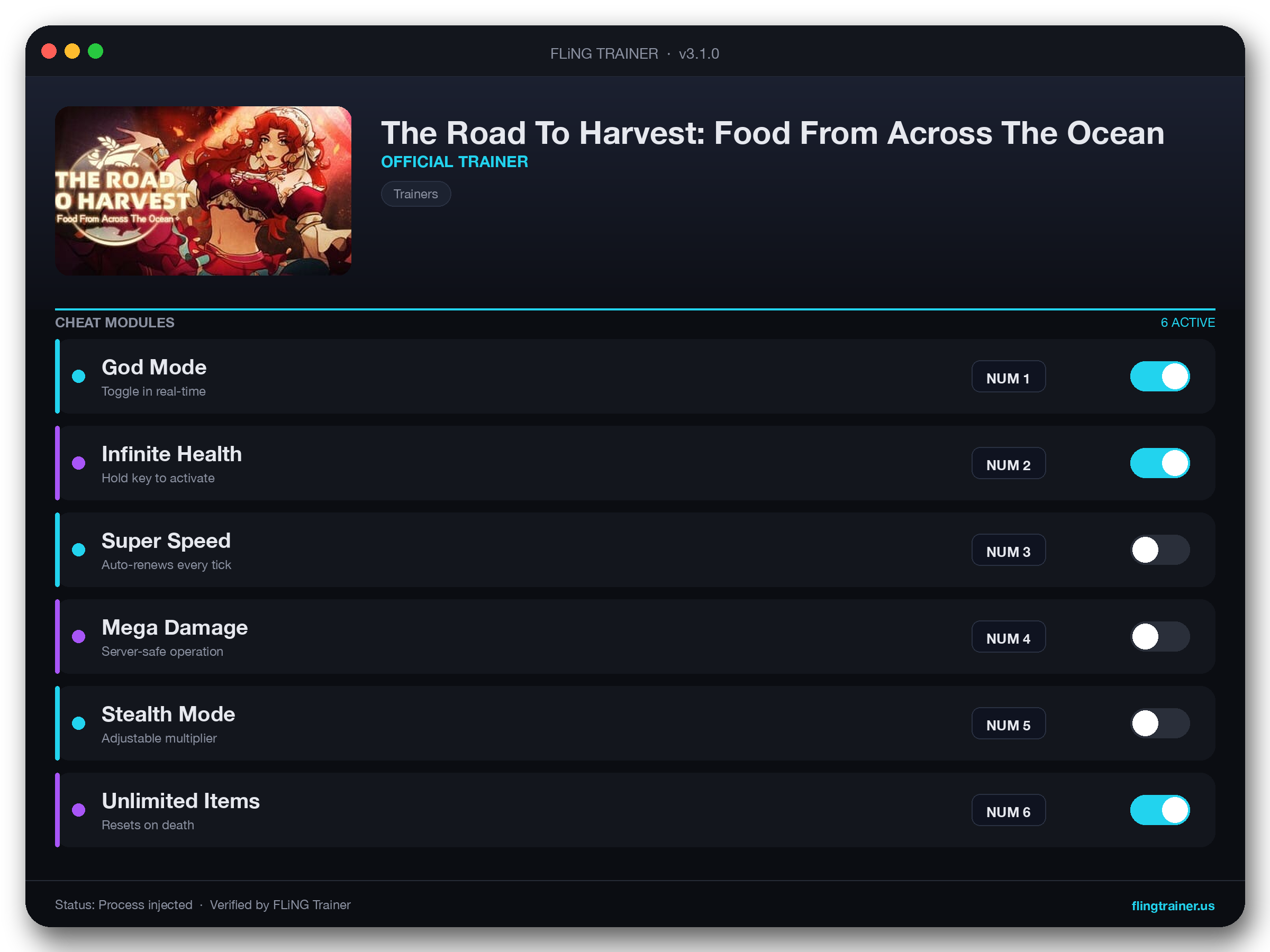 The Road To Harvest: Food From Across The Ocean Trainer interface
